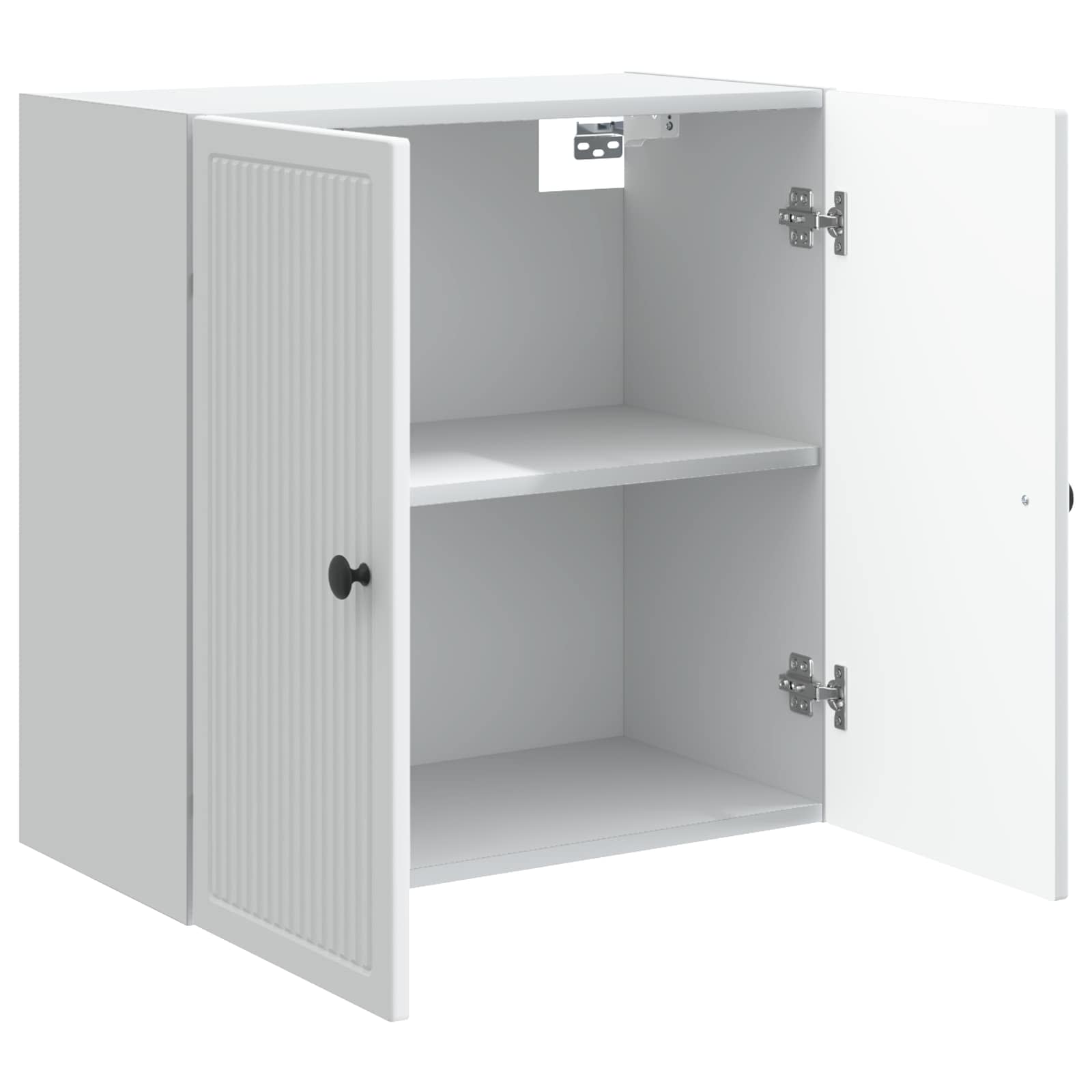 Wandkast Wit 59 x 31 x 60 cm Bewerkt hout – afbeelding 3