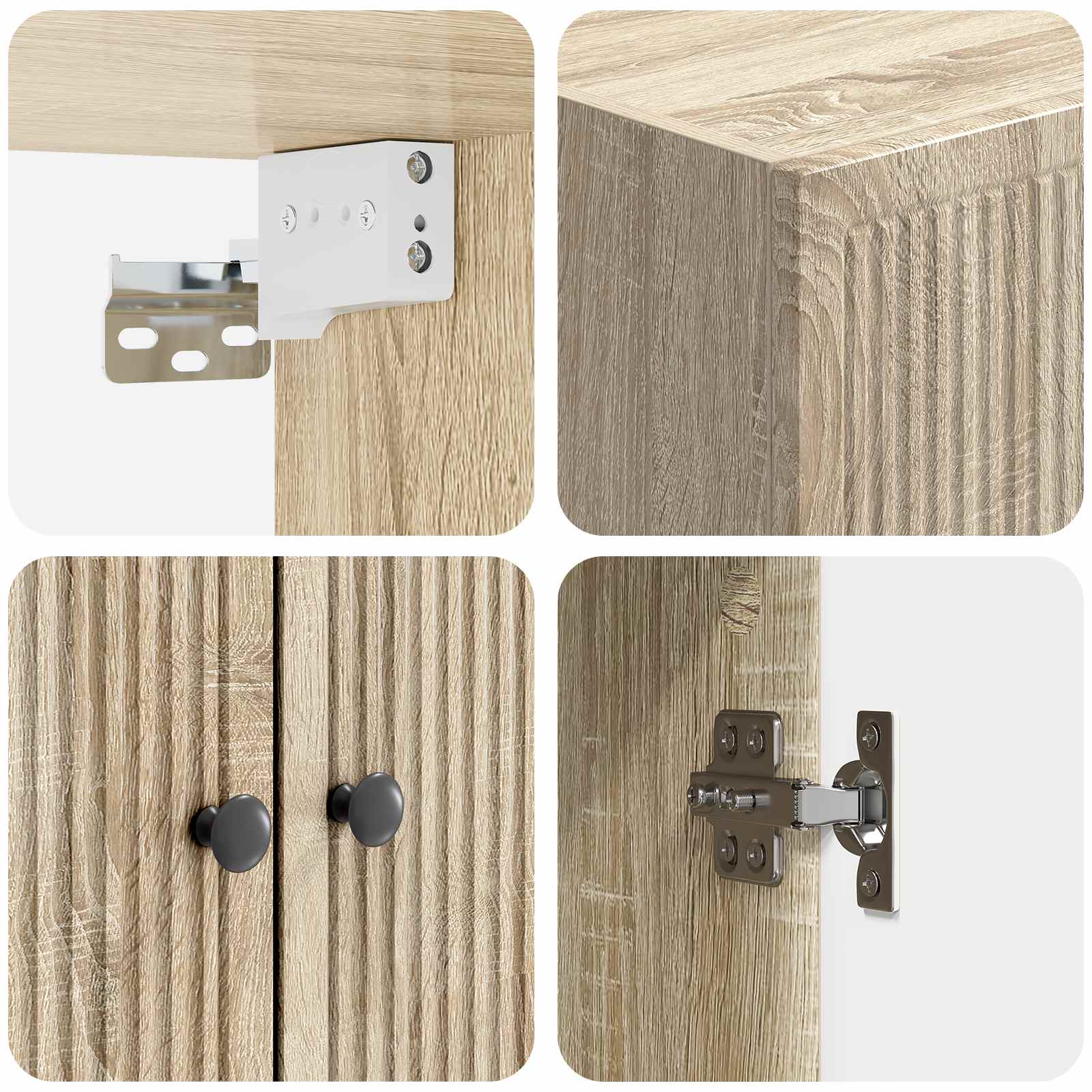 Wandkast Sonoma Eiken 59 x 31 x 60 cm Bewerkt hout – afbeelding 7