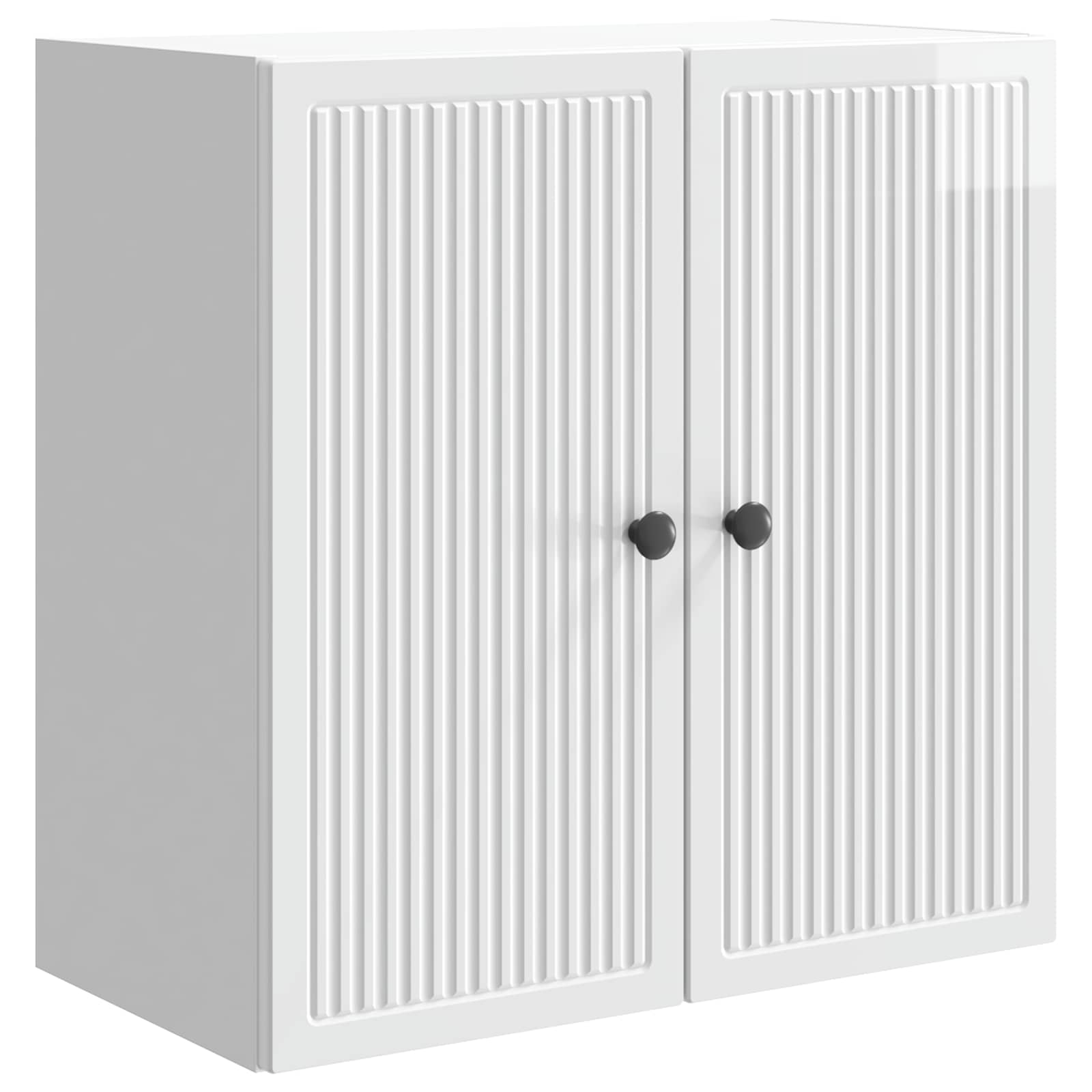 Wandkast Hoogglans Wit 59 x 31 x 60 cm Bewerkt hout – afbeelding 2