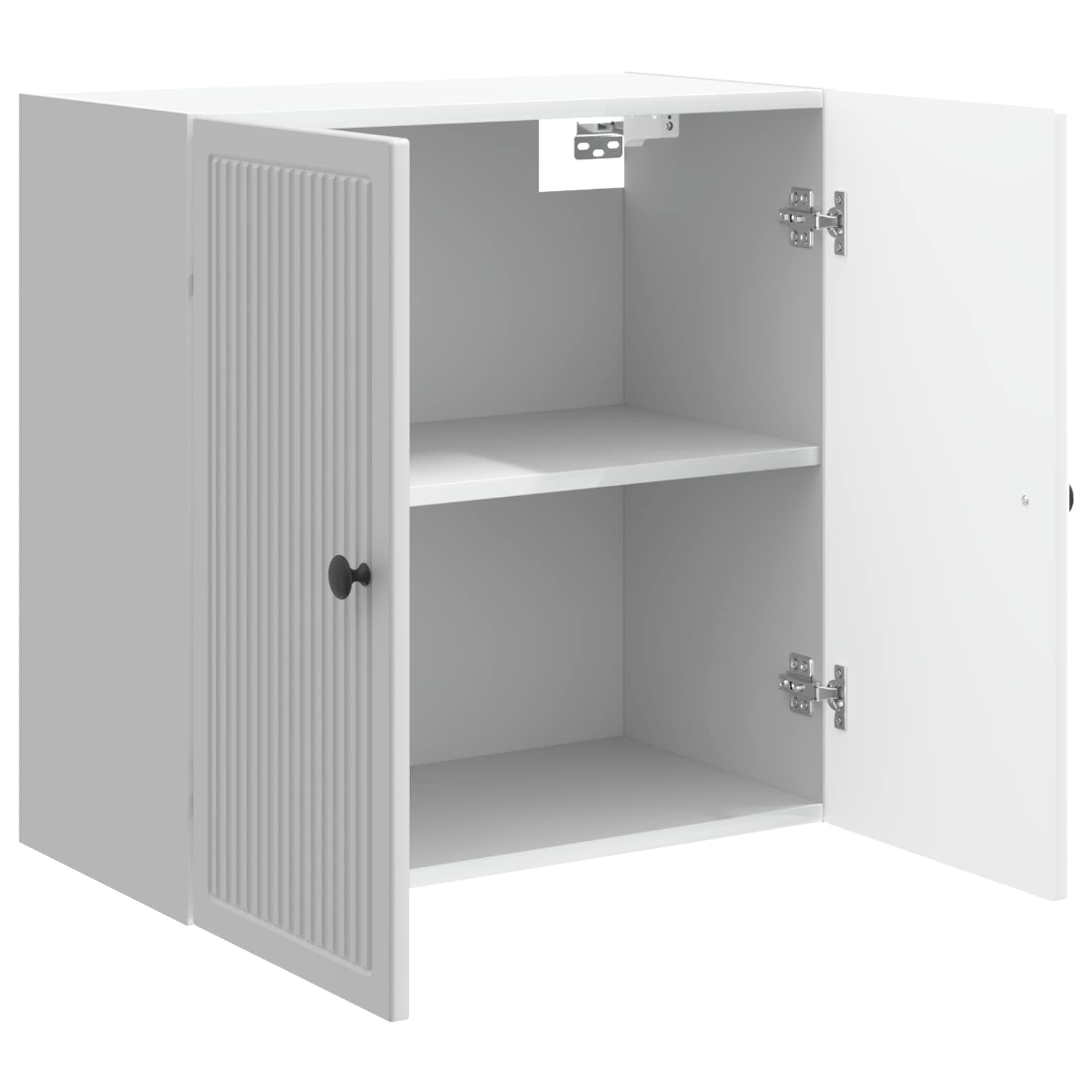 Wandkast Hoogglans Wit 59 x 31 x 60 cm Bewerkt hout – afbeelding 3