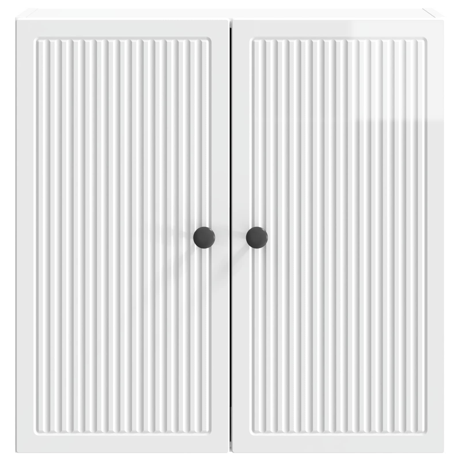 Wandkast Hoogglans Wit 59 x 31 x 60 cm Bewerkt hout – afbeelding 4