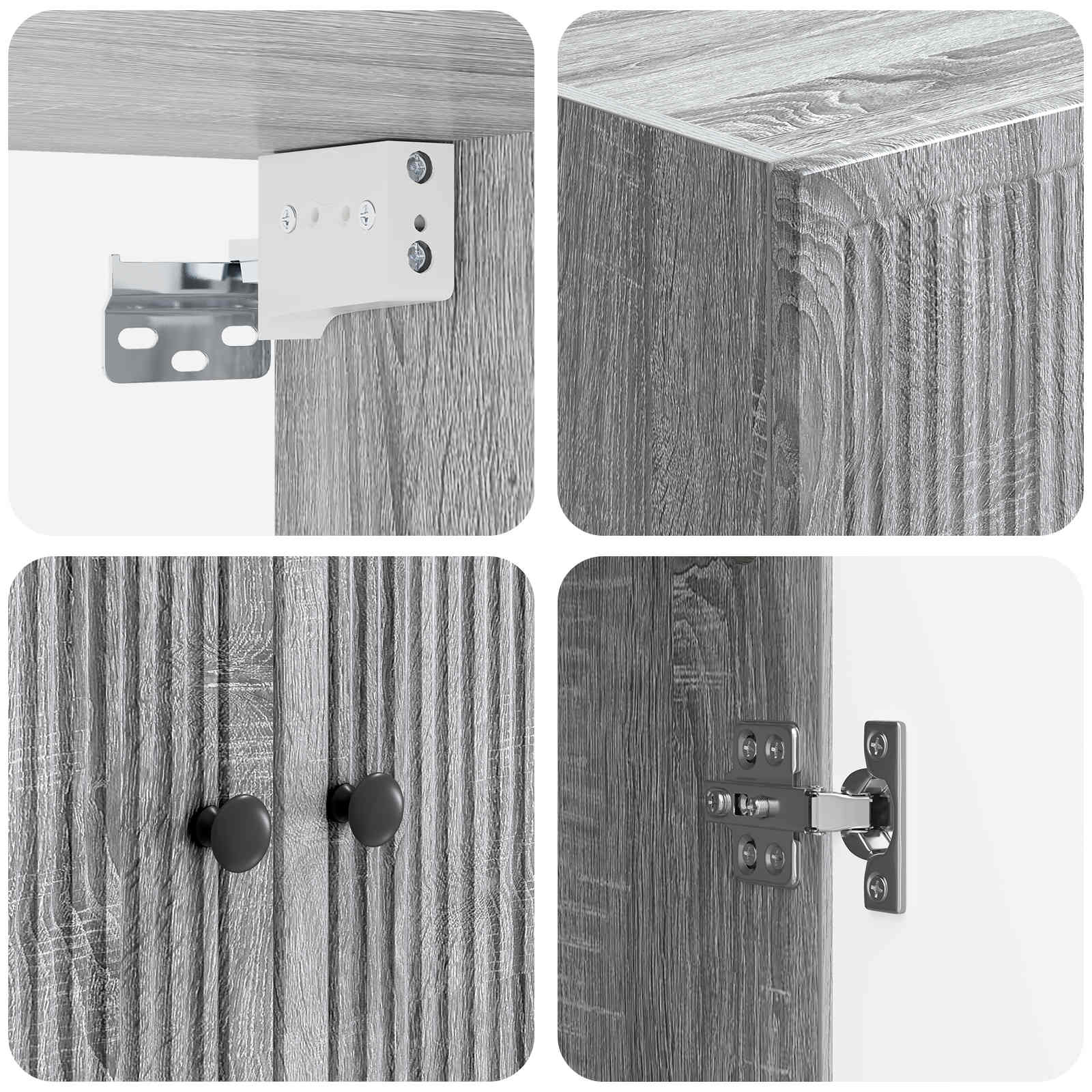 Wandkast Grijs Sonoma 59 x 31 x 60 cm Bewerkt hout – afbeelding 7