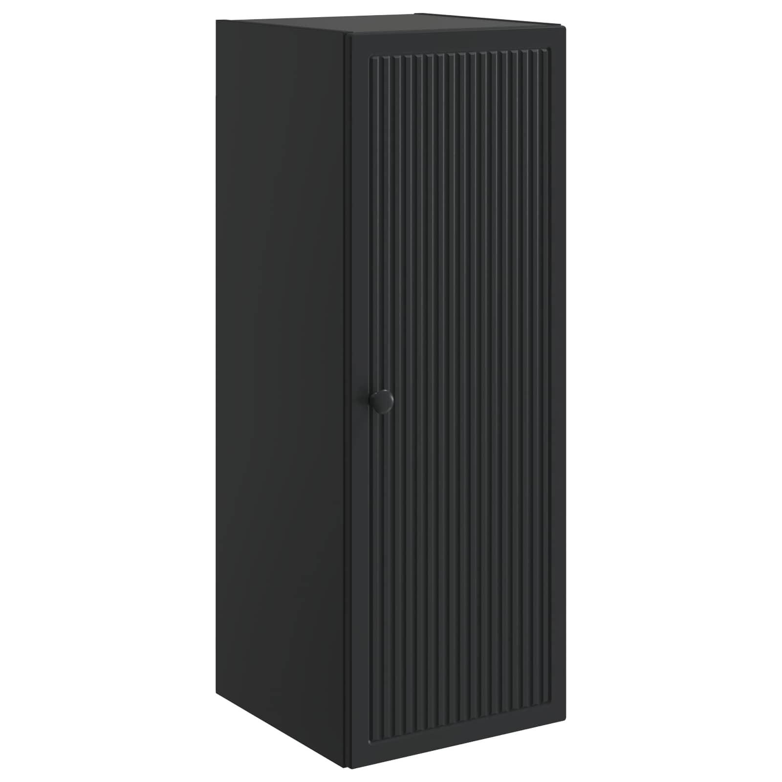 Wandkast Zwart 33 x 34,5 x 90 cm Bewerkt hout – afbeelding 2