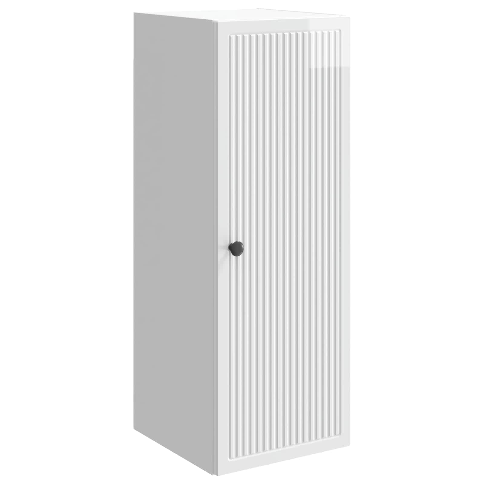 Wandkast Hoogglans Wit 33 x 34,5 x 90 cm Bewerkt hout – afbeelding 2