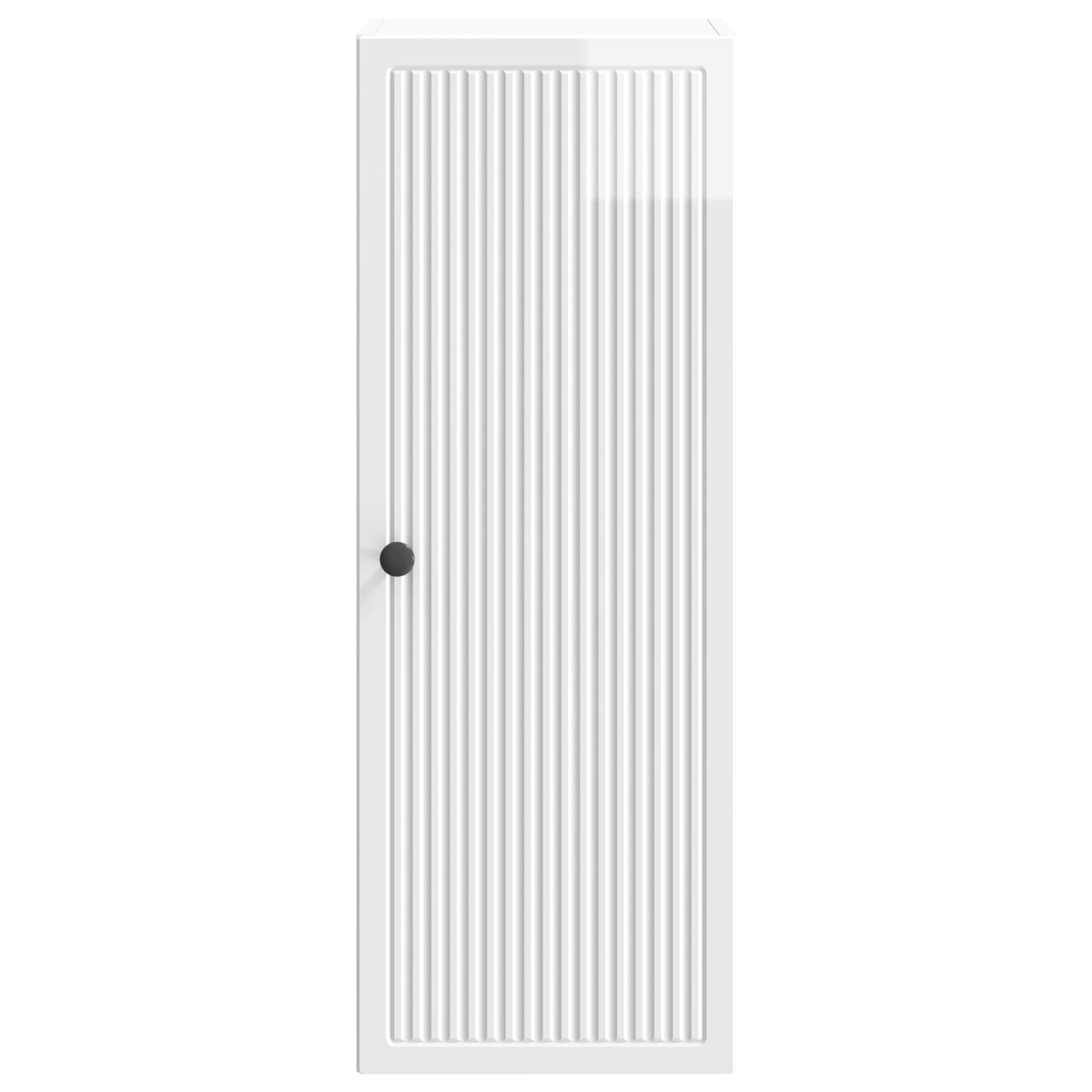 Wandkast Hoogglans Wit 33 x 34,5 x 90 cm Bewerkt hout – afbeelding 4