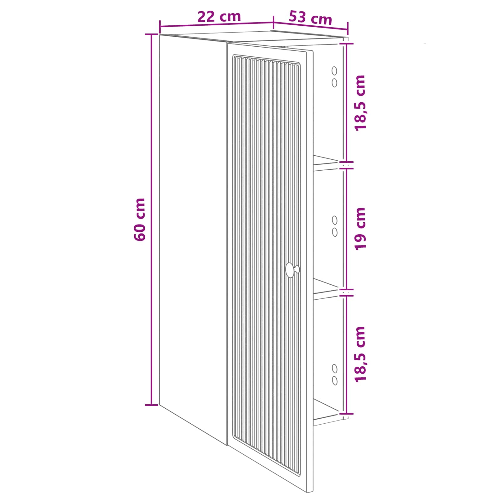 Wandkast Grijs Sonoma 33 x 34,5 x 90 cm Bewerkt hout – afbeelding 9