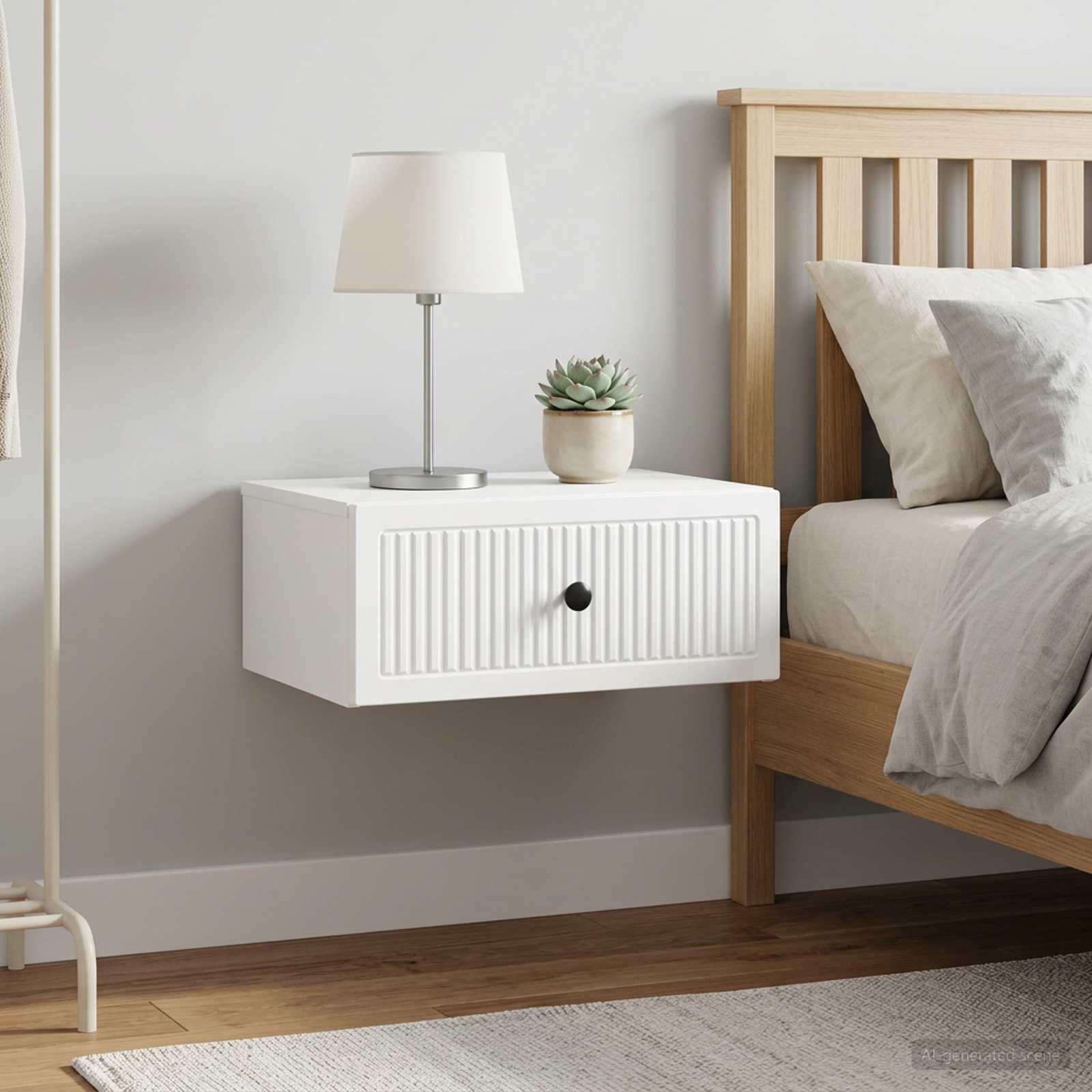 Nachtkastje met lade 2 pcs Wit 49 x 34,5 x 20 cm Bewerkt hout