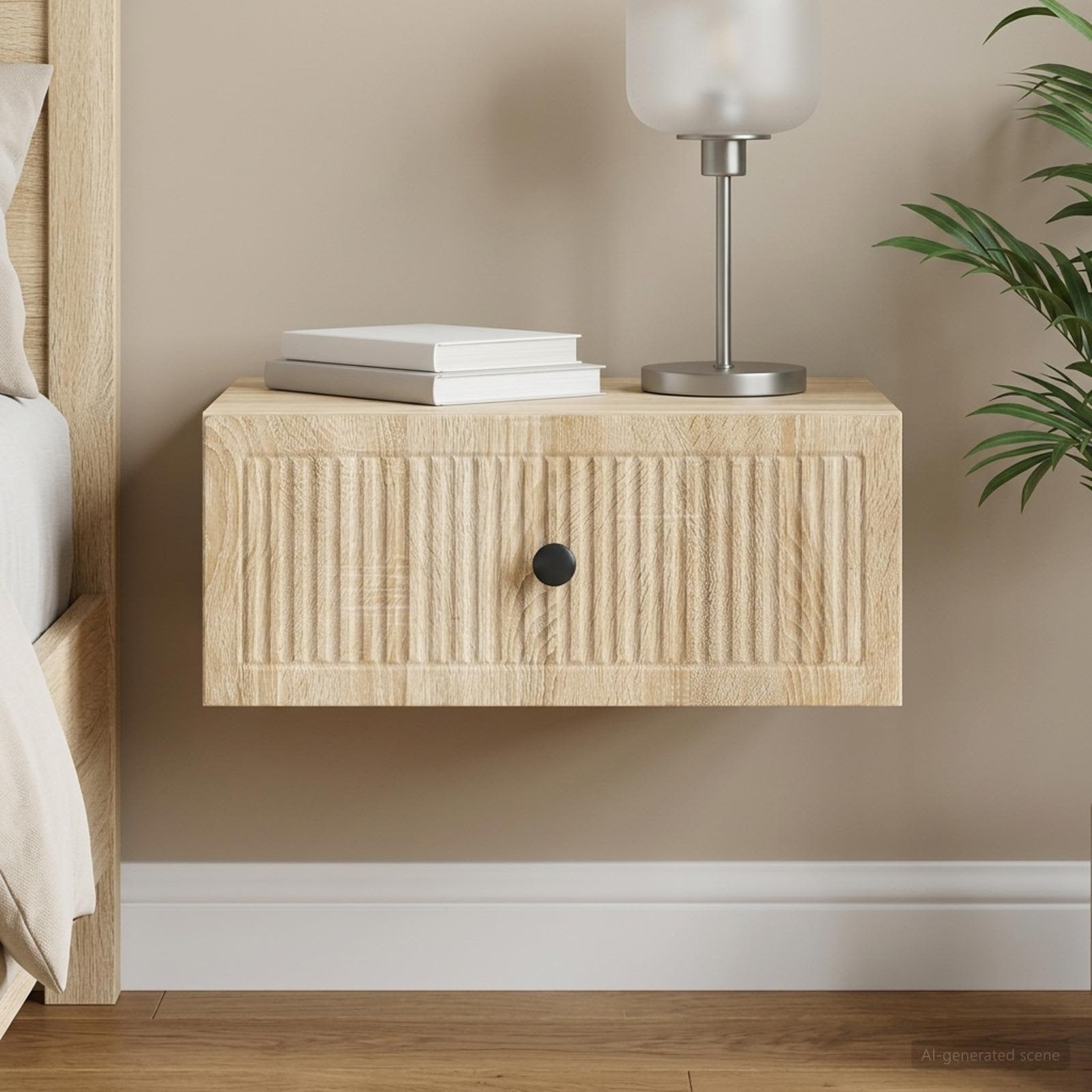 Nachtkastje Sonoma Eiken 49 x 34,5 x 20 cm Bewerkt hout