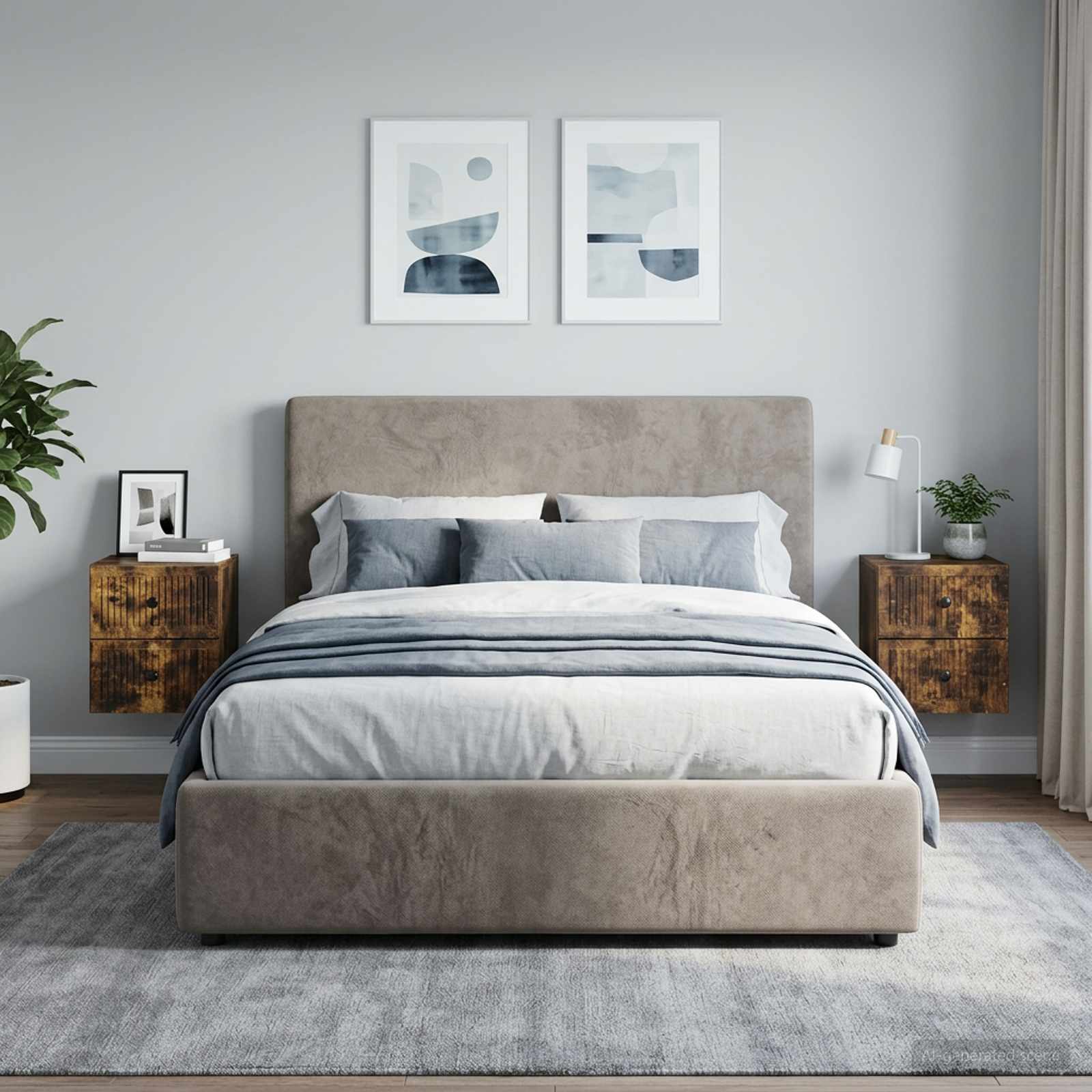 Wandbeugel Bedkast 2 pcs Gerookt eiken 33 x 34,5 x 40 cm