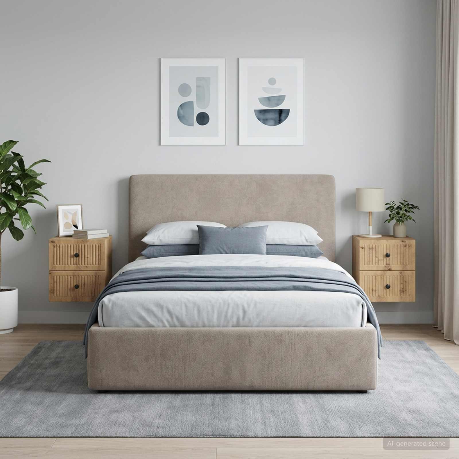 Wandbeugel Bedkast 2 pcs Artisanaal eiken 33 x 34,5 x 40 cm