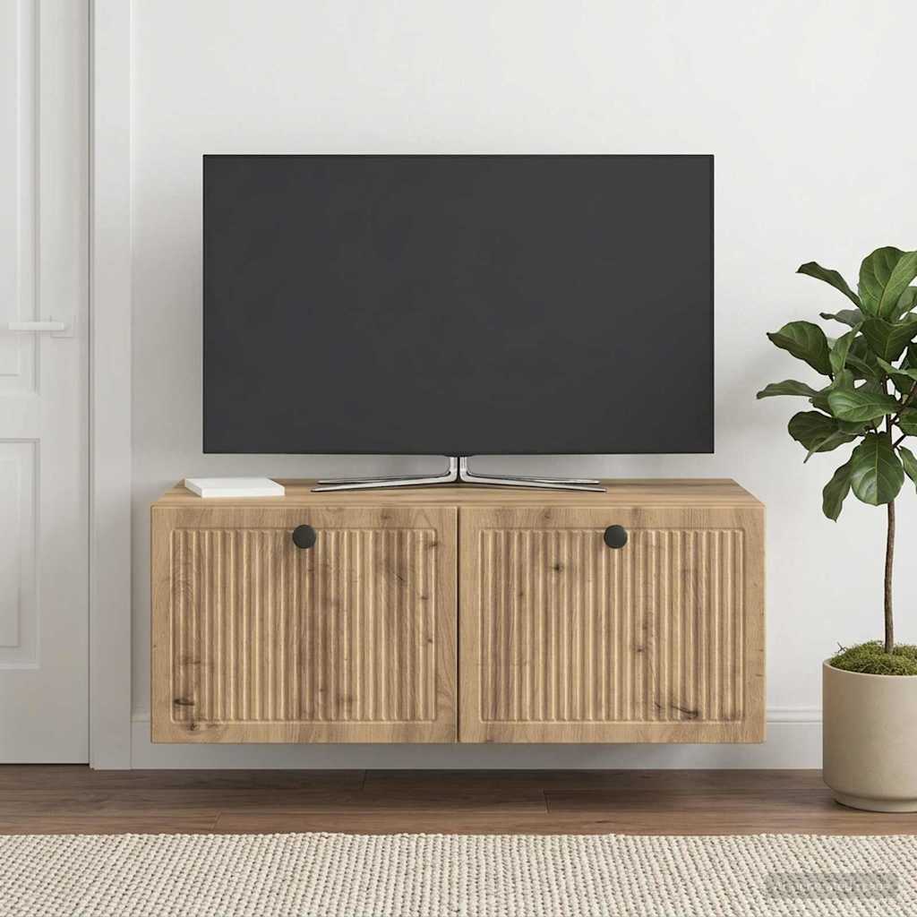 Wandbeugel TV-kast Artisanaal eiken 78,5 x 41 x 30 cm