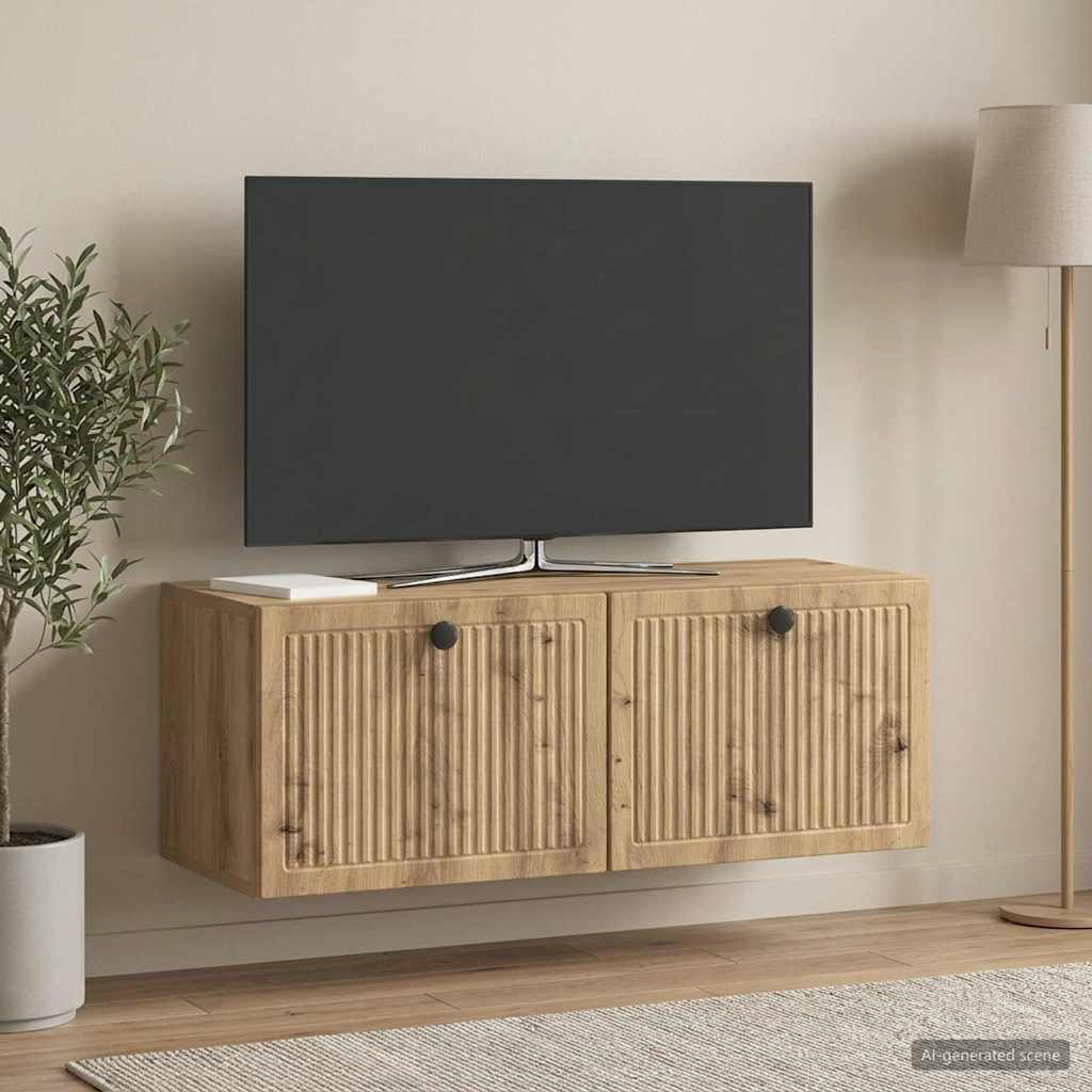 Wandbeugel TV-kast Artisanaal eiken 78,5 x 31 x 30 cm