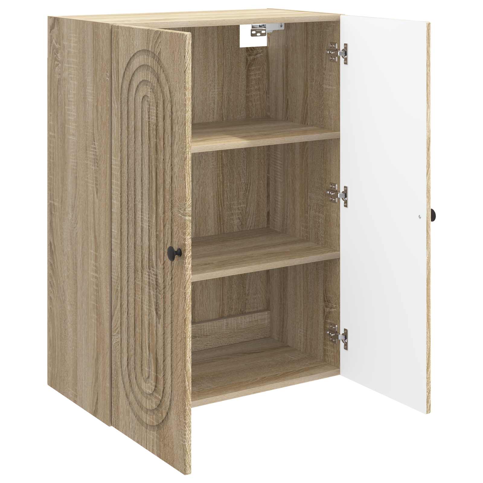 Wandkast Sonoma Eiken 66 x 34,5 x 90 cm Bewerkt hout – afbeelding 3