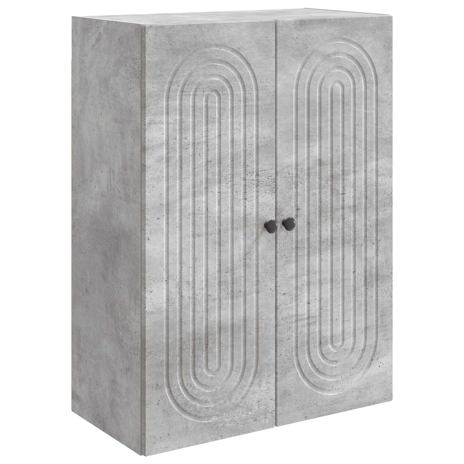 Wandkast Betongrijs 66 x 34,5 x 90 cm Bewerkt hout – afbeelding 2
