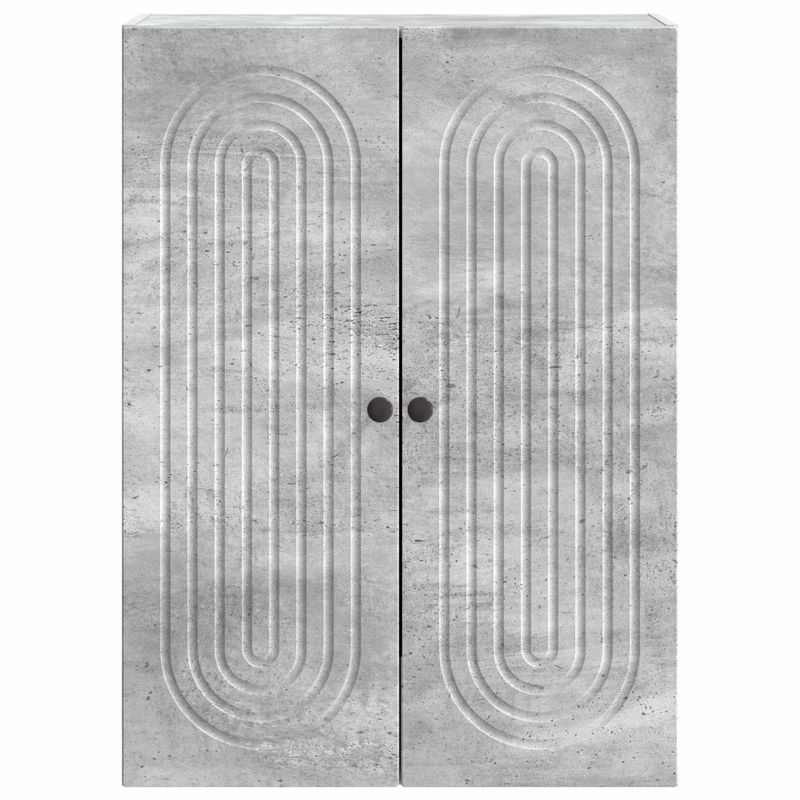 Wandkast Betongrijs 66 x 34,5 x 90 cm Bewerkt hout – afbeelding 4