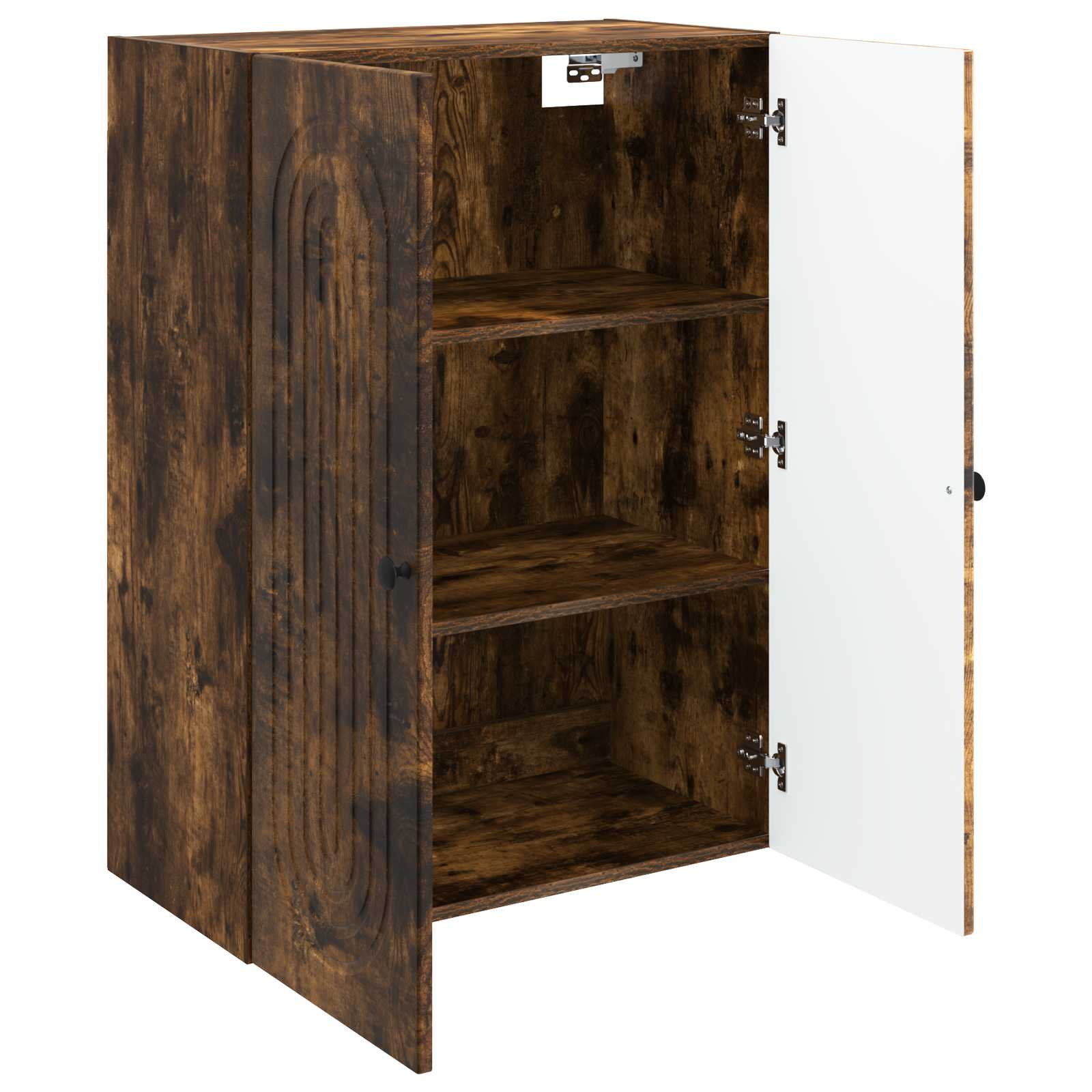 Wandkast Gerookt eiken 66 x 34,5 x 90 cm Bewerkt hout – afbeelding 3