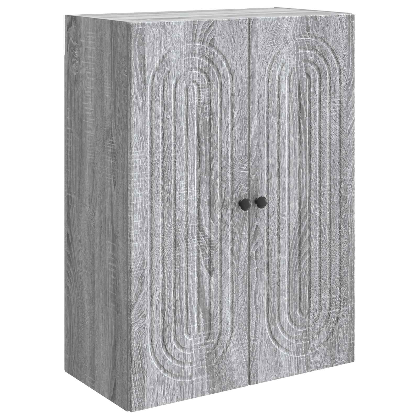 Wandkast Grijs Sonoma 66 x 34,5 x 90 cm Bewerkt hout – afbeelding 2