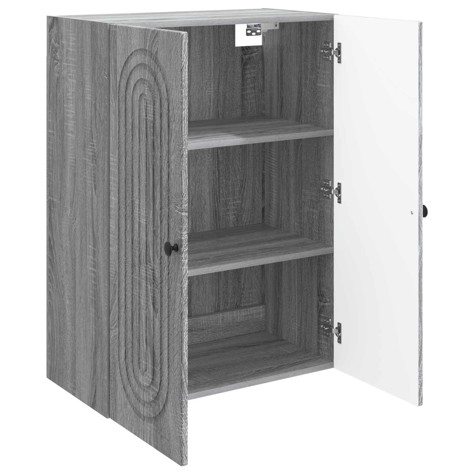 Wandkast Grijs Sonoma 66 x 34,5 x 90 cm Bewerkt hout – afbeelding 3