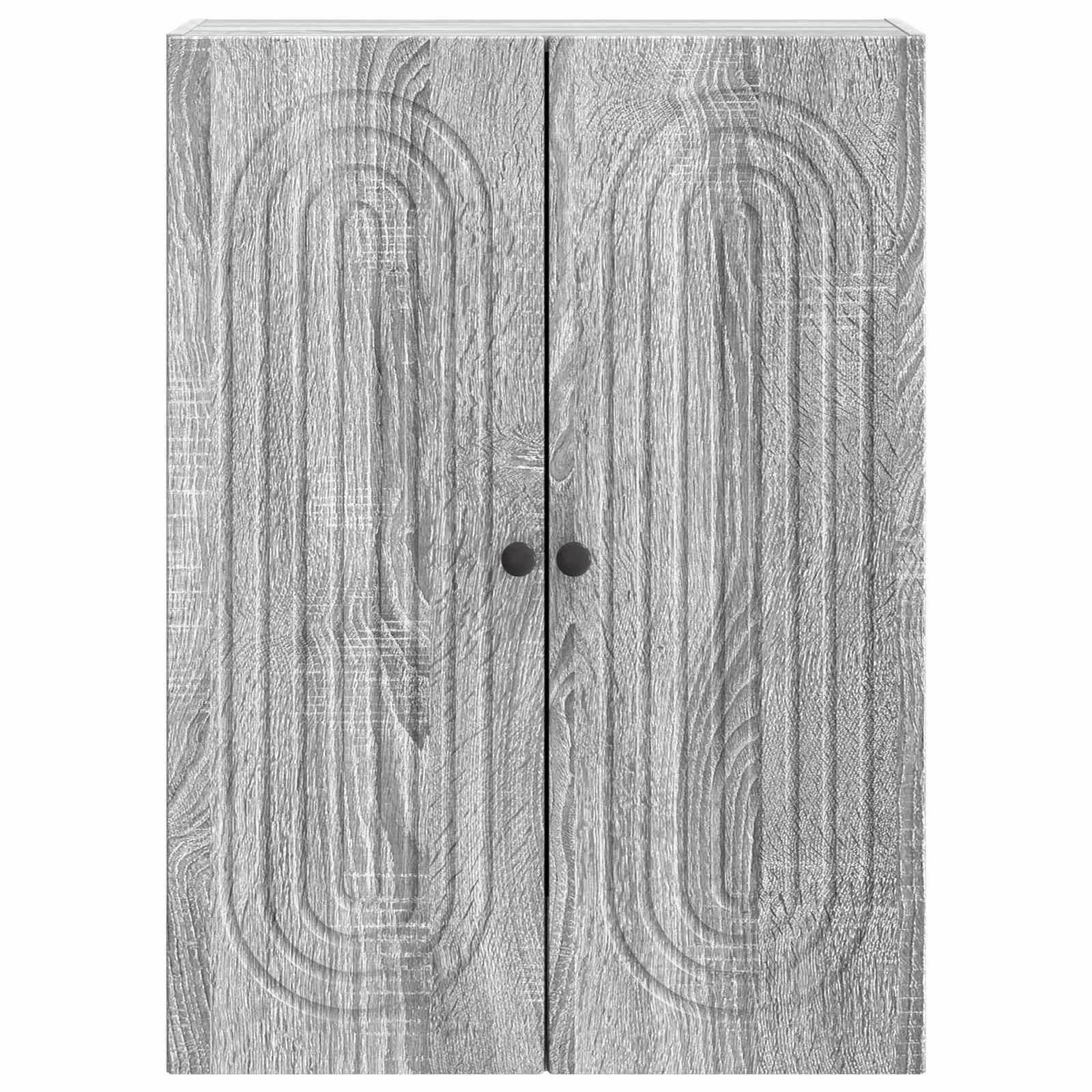 Wandkast Grijs Sonoma 66 x 34,5 x 90 cm Bewerkt hout – afbeelding 4