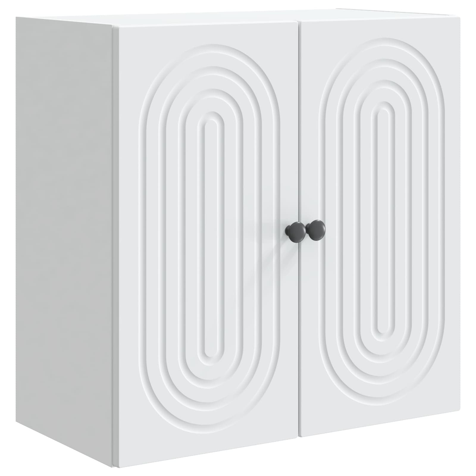 Wandkast Wit 59 x 31 x 60 cm Bewerkt hout – afbeelding 2