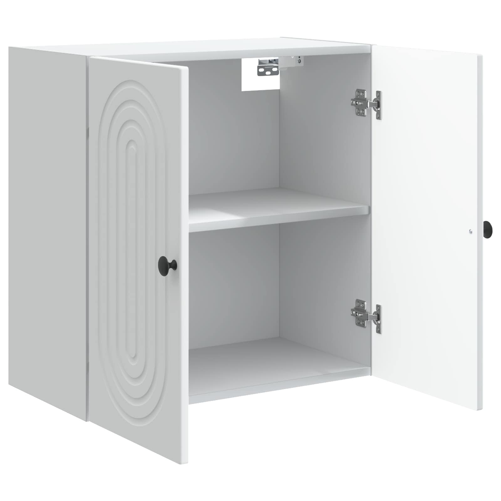 Wandkast Wit 59 x 31 x 60 cm Bewerkt hout – afbeelding 3