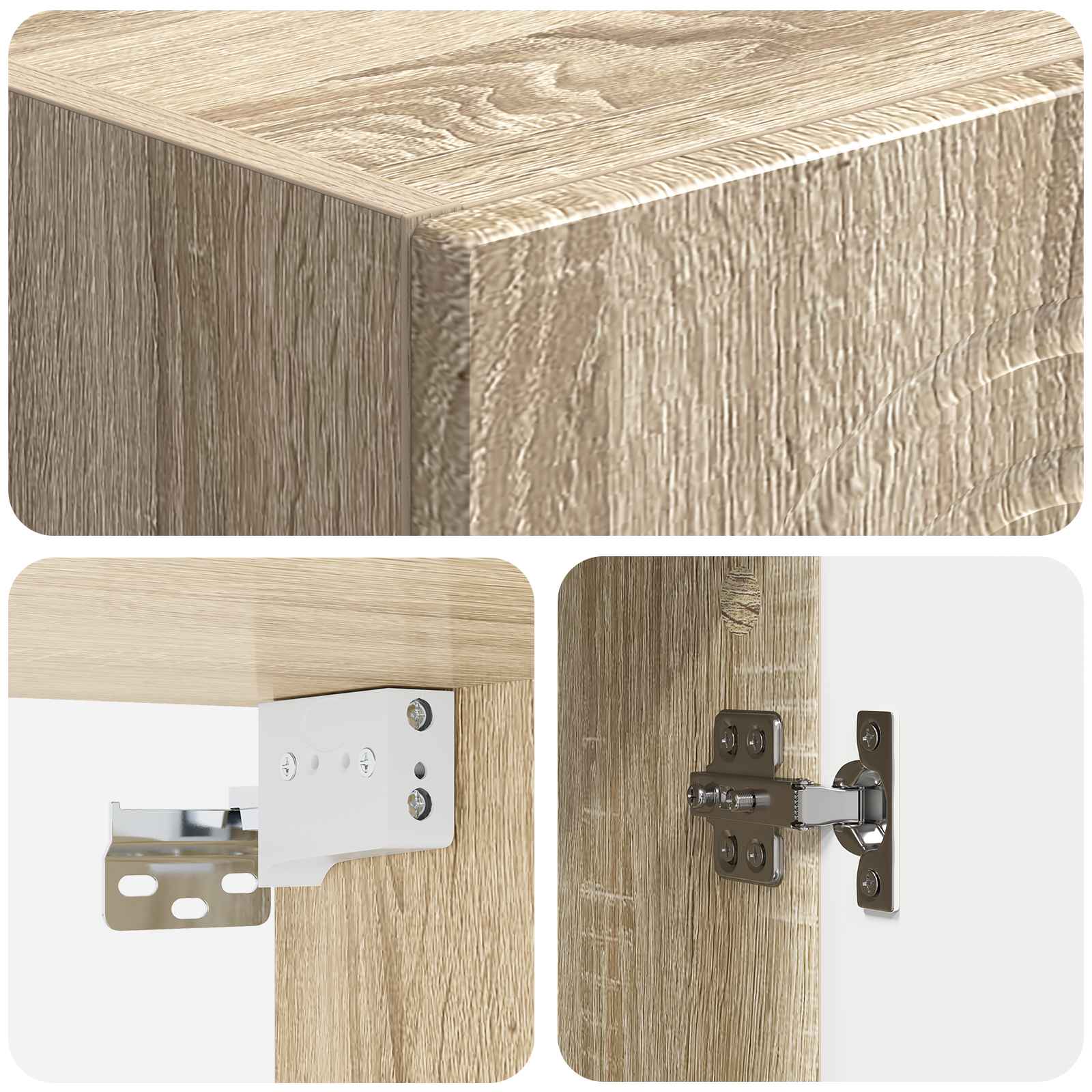 Wandkast Sonoma Eiken 33 x 34,5 x 90 cm Bewerkt hout – afbeelding 7