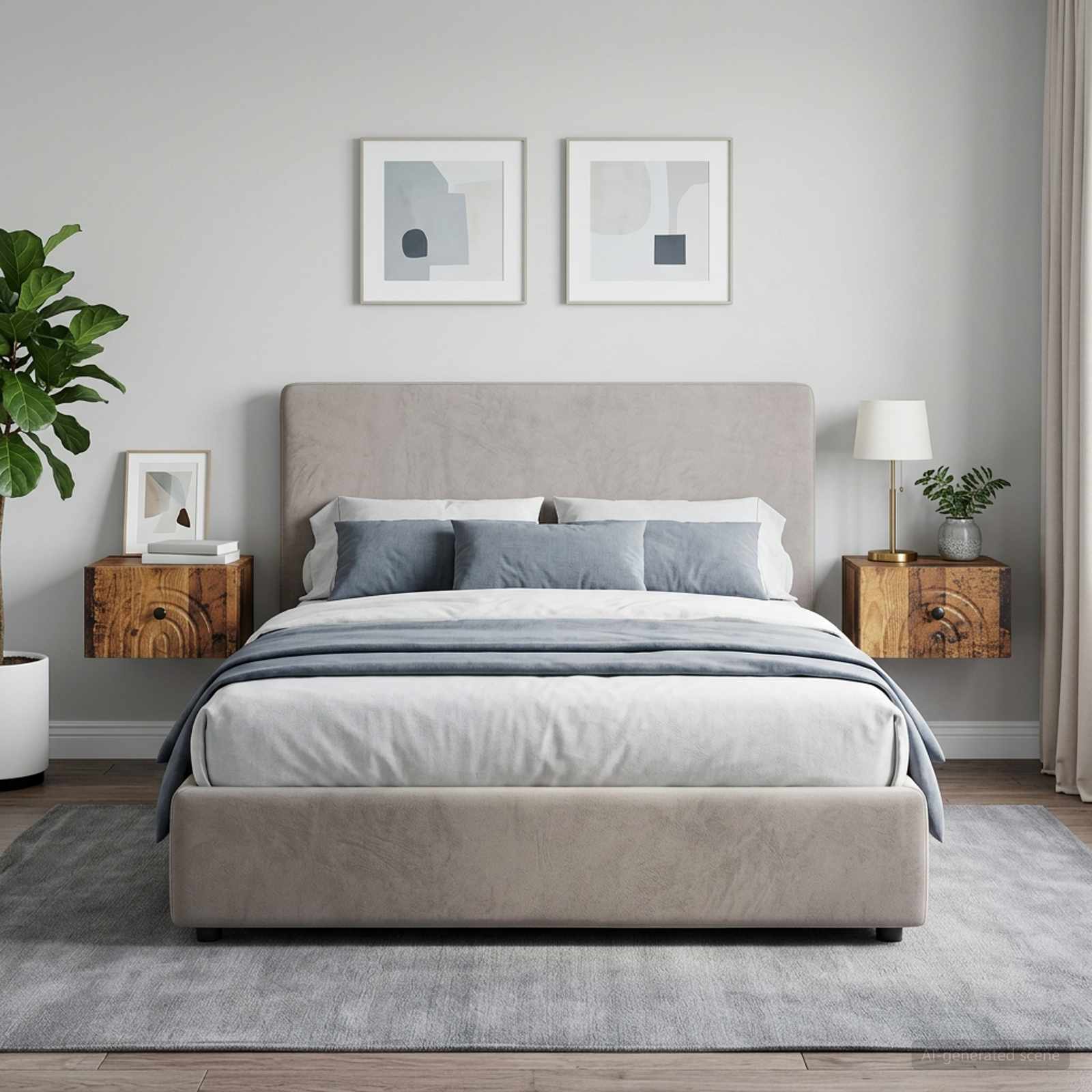 Wandbeugel Bedkast met lade 2 pcs Oud hout 33 x 34,5 x 20 cm