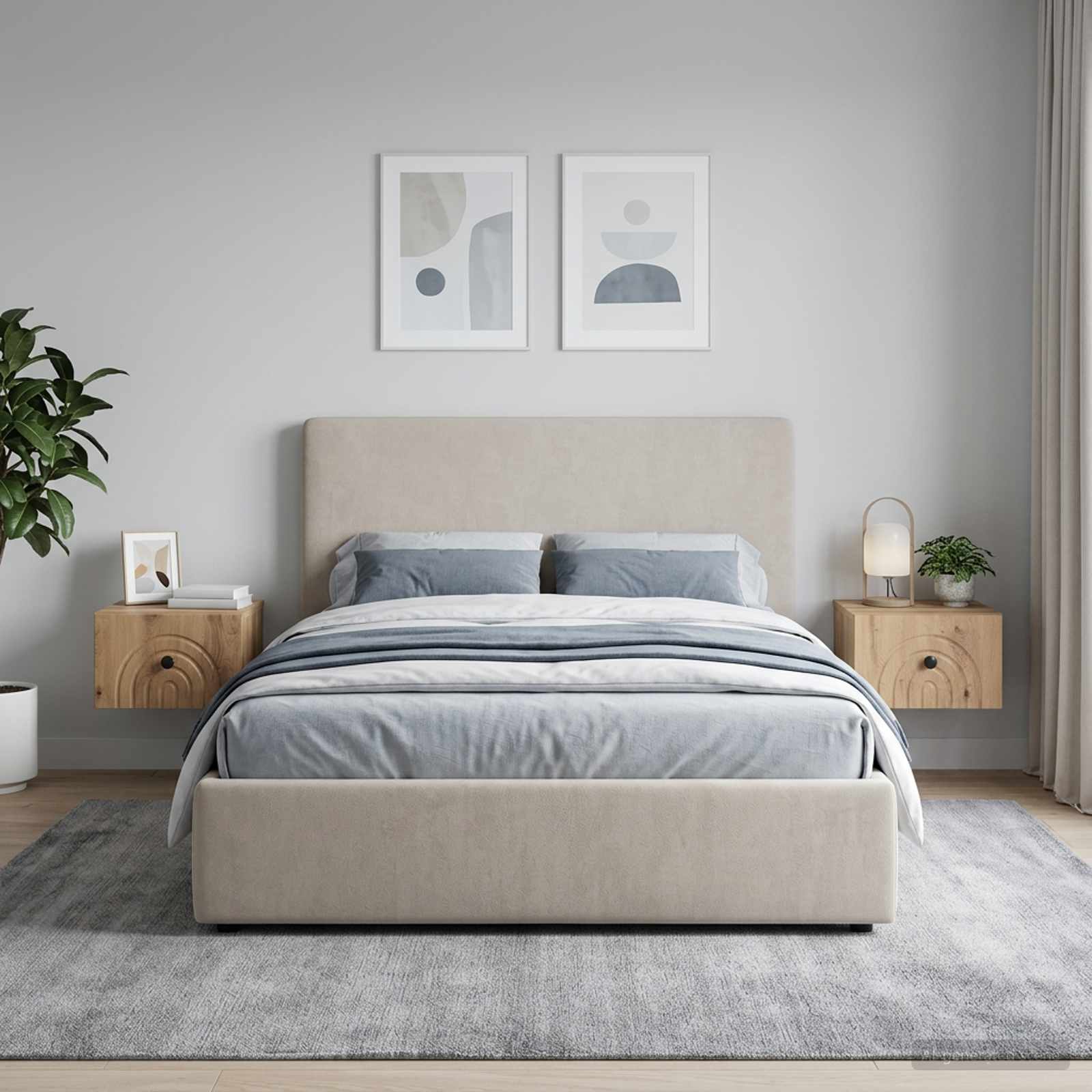Wandbeugel Bedkast 2 pcs Artisanaal eiken 33 x 34,5 x 20 cm