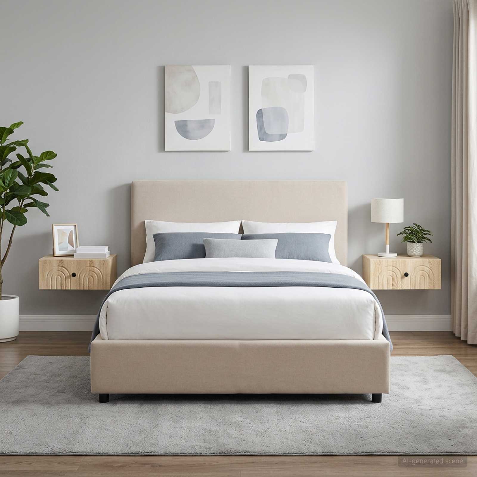 Wandbeugel Bedkast 2 pcs Sonoma Eiken 49 x 34,5 x 20 cm