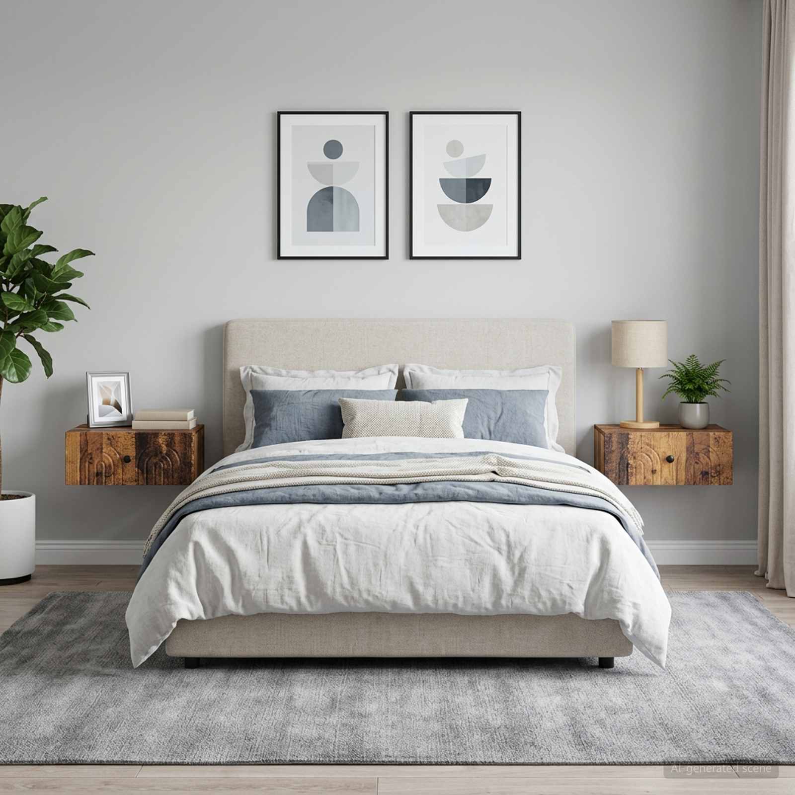 Wandbeugel Bedkast met lade 2 pcs Oud hout 49 x 34,5 x 20 cm
