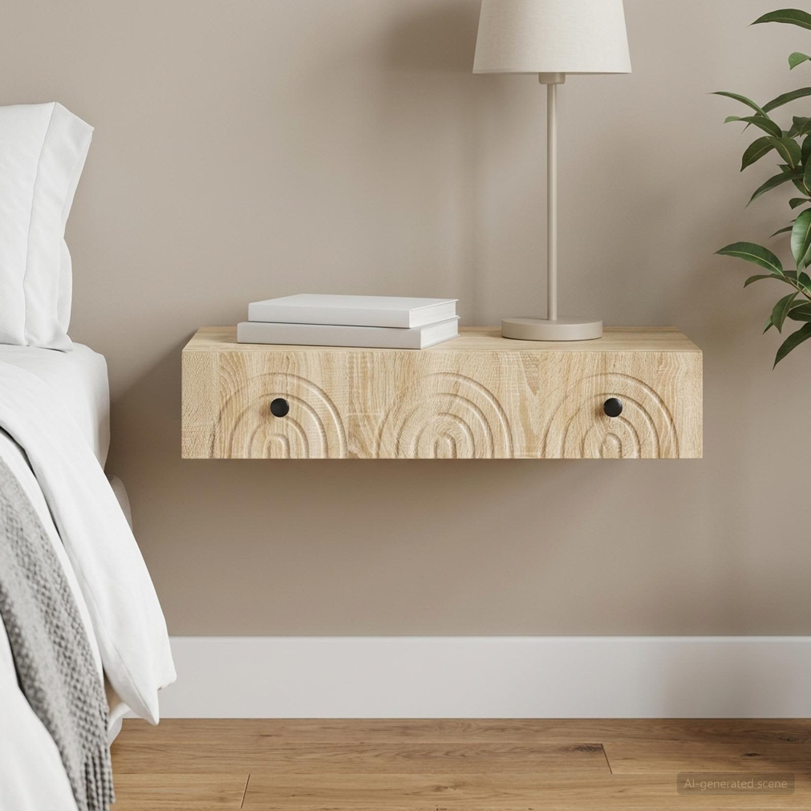 Wandmontage Zijtafel Sonoma Eiken 87,5 x 34,5 x 17 cm