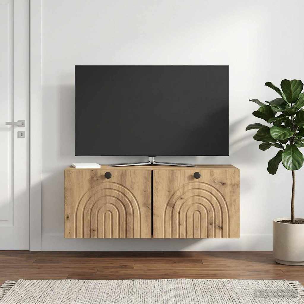 Wandbeugel TV-kast Artisanaal eiken 78,5 x 31 x 30 cm