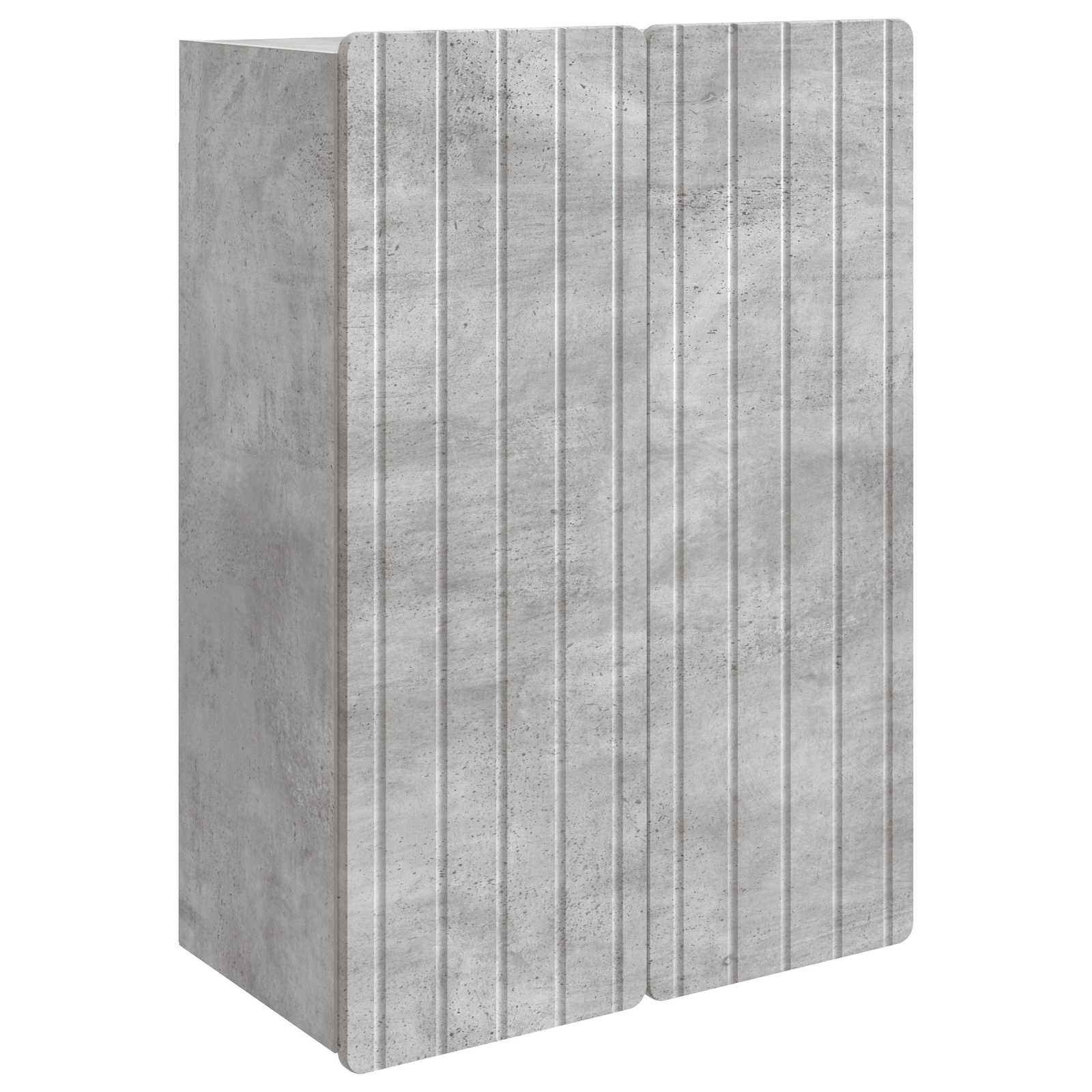 Wandkast Betongrijs 66 x 34,5 x 92 cm Bewerkt hout – afbeelding 2