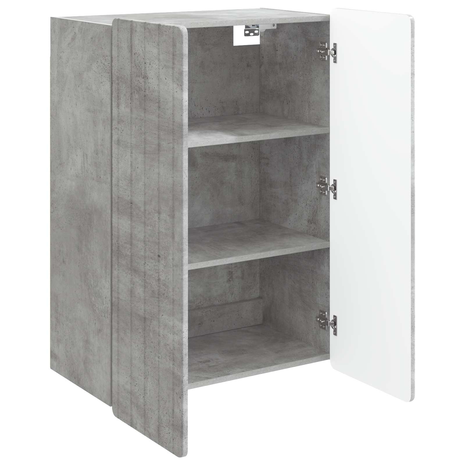 Wandkast Betongrijs 66 x 34,5 x 92 cm Bewerkt hout – afbeelding 3