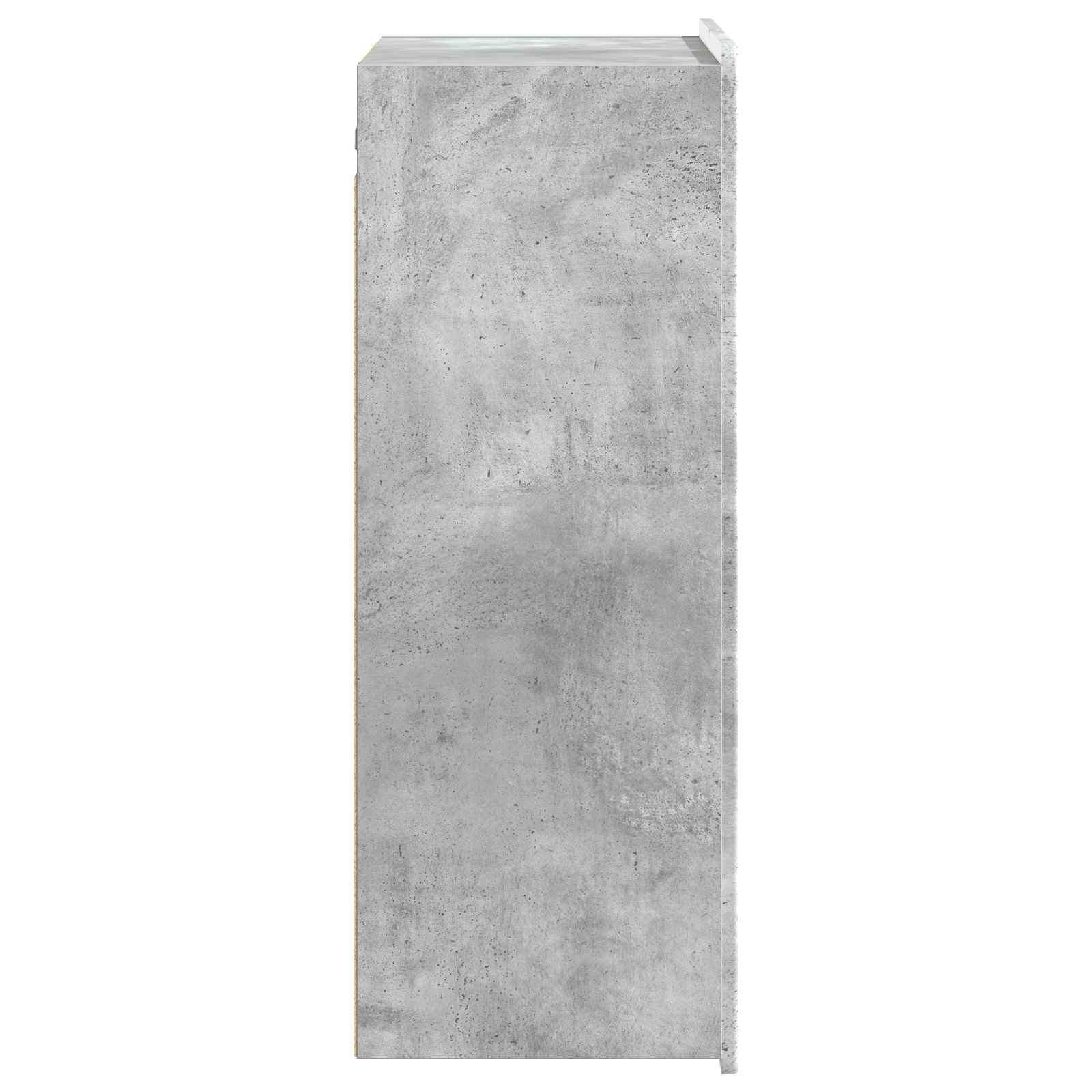 Wandkast Betongrijs 66 x 34,5 x 92 cm Bewerkt hout – afbeelding 5