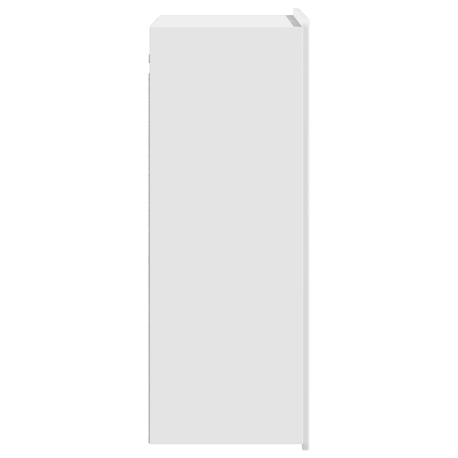Wandkast Hoogglans Wit 66 x 34,5 x 92 cm Bewerkt hout – afbeelding 5
