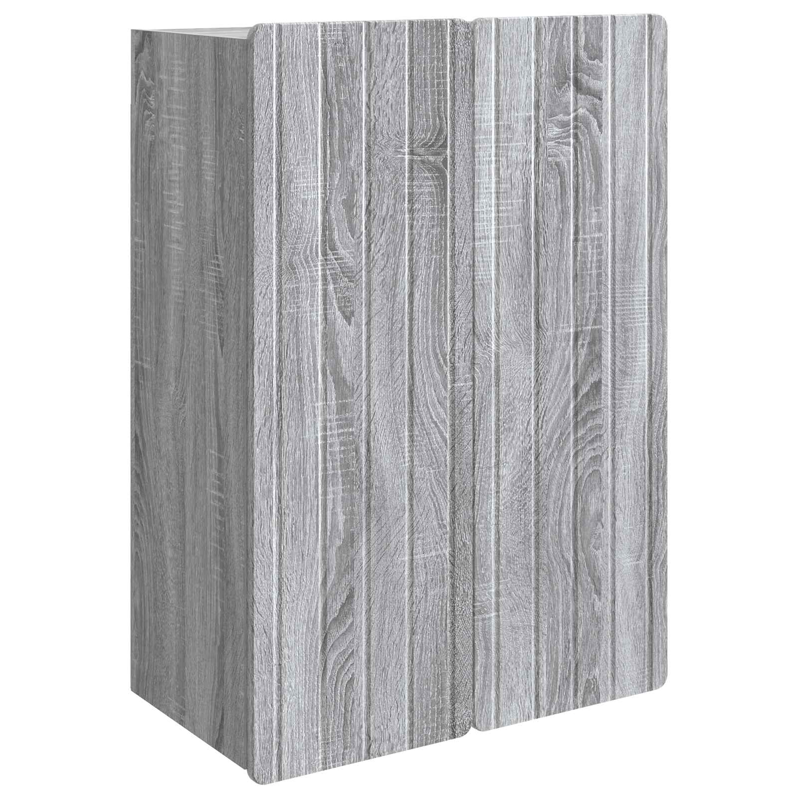 Wandkast Grijs Sonoma 66 x 34,5 x 92 cm Bewerkt hout – afbeelding 2