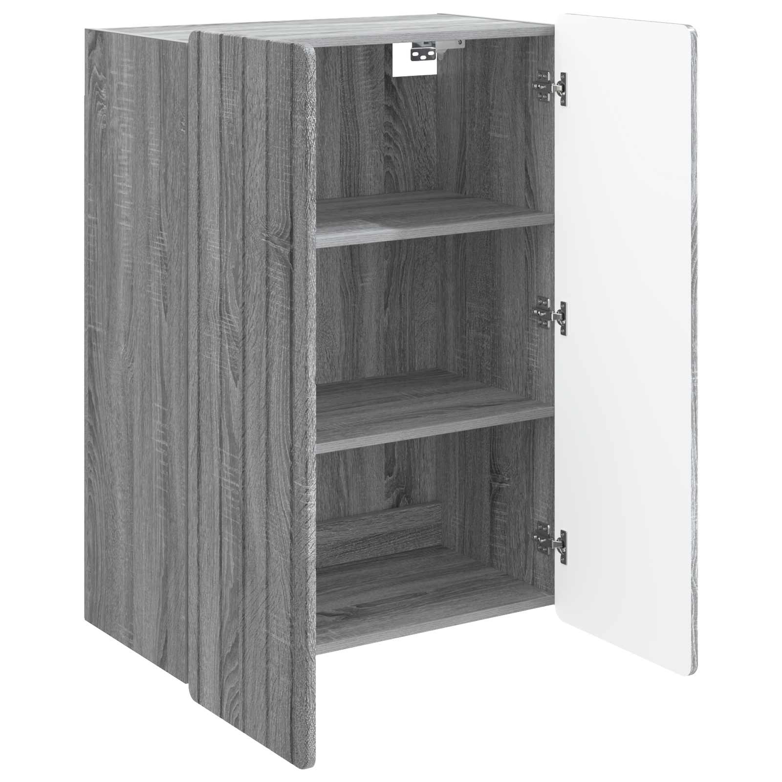 Wandkast Grijs Sonoma 66 x 34,5 x 92 cm Bewerkt hout – afbeelding 3