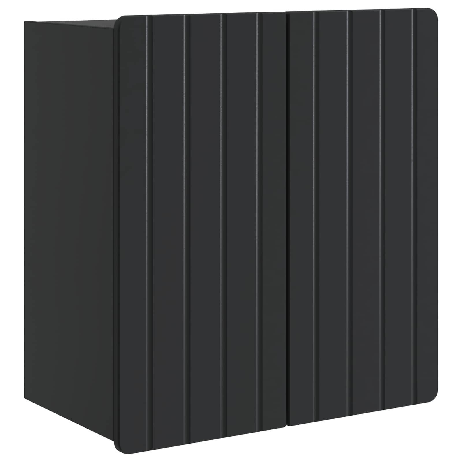 Wandkast Zwart 59 x 31 x 64 cm Bewerkt hout – afbeelding 2