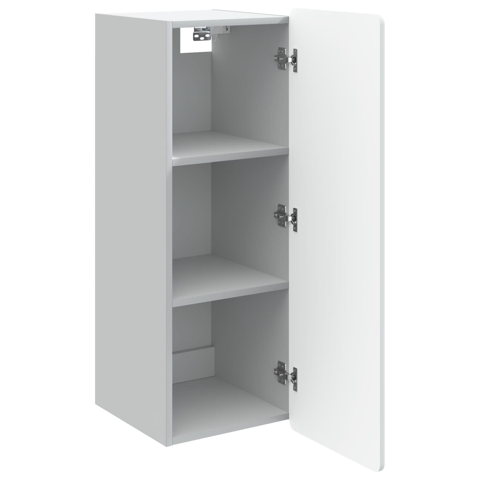 Wandkast Wit 33 x 34,5 x 94 cm Bewerkt hout – afbeelding 3