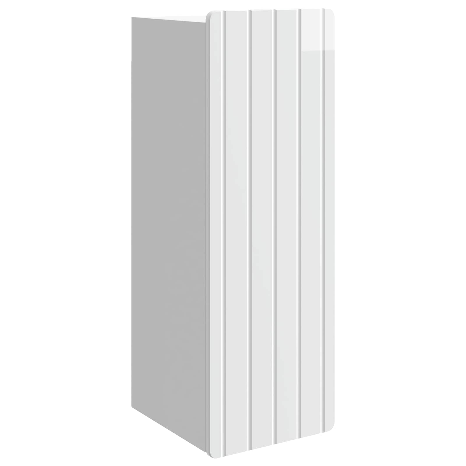 Wandkast Hoogglans Wit 33 x 34,5 x 94 cm Bewerkt hout – afbeelding 2