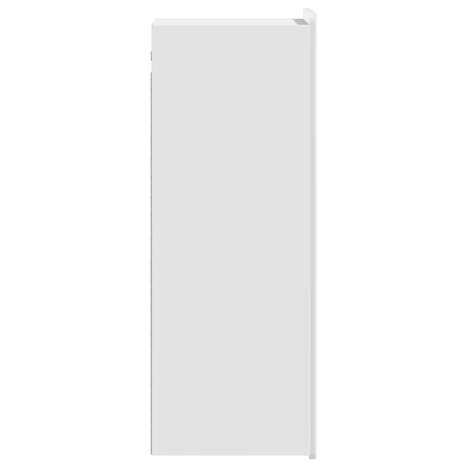 Wandkast Hoogglans Wit 33 x 34,5 x 94 cm Bewerkt hout – afbeelding 5