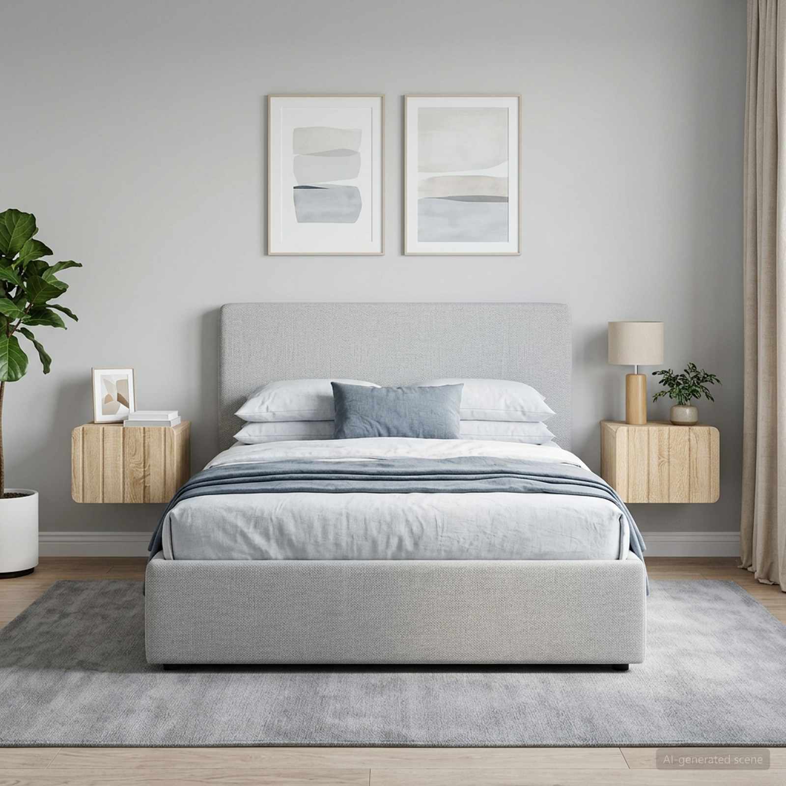 Wandbeugel Bedkast 2 pcs Sonoma Eiken 33 x 34,5 x 24 cm