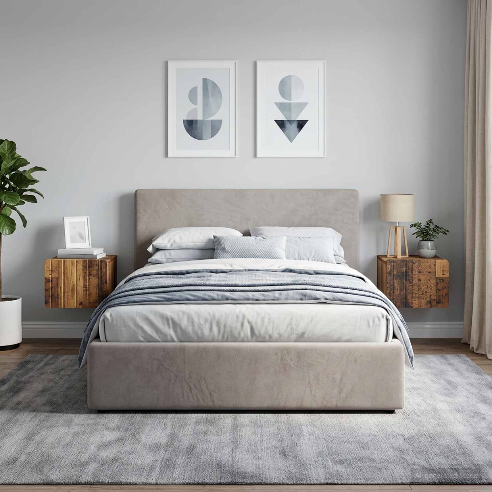 Wandbeugel Bedkast met lade 2 pcs Oud hout 33 x 34,5 x 24 cm