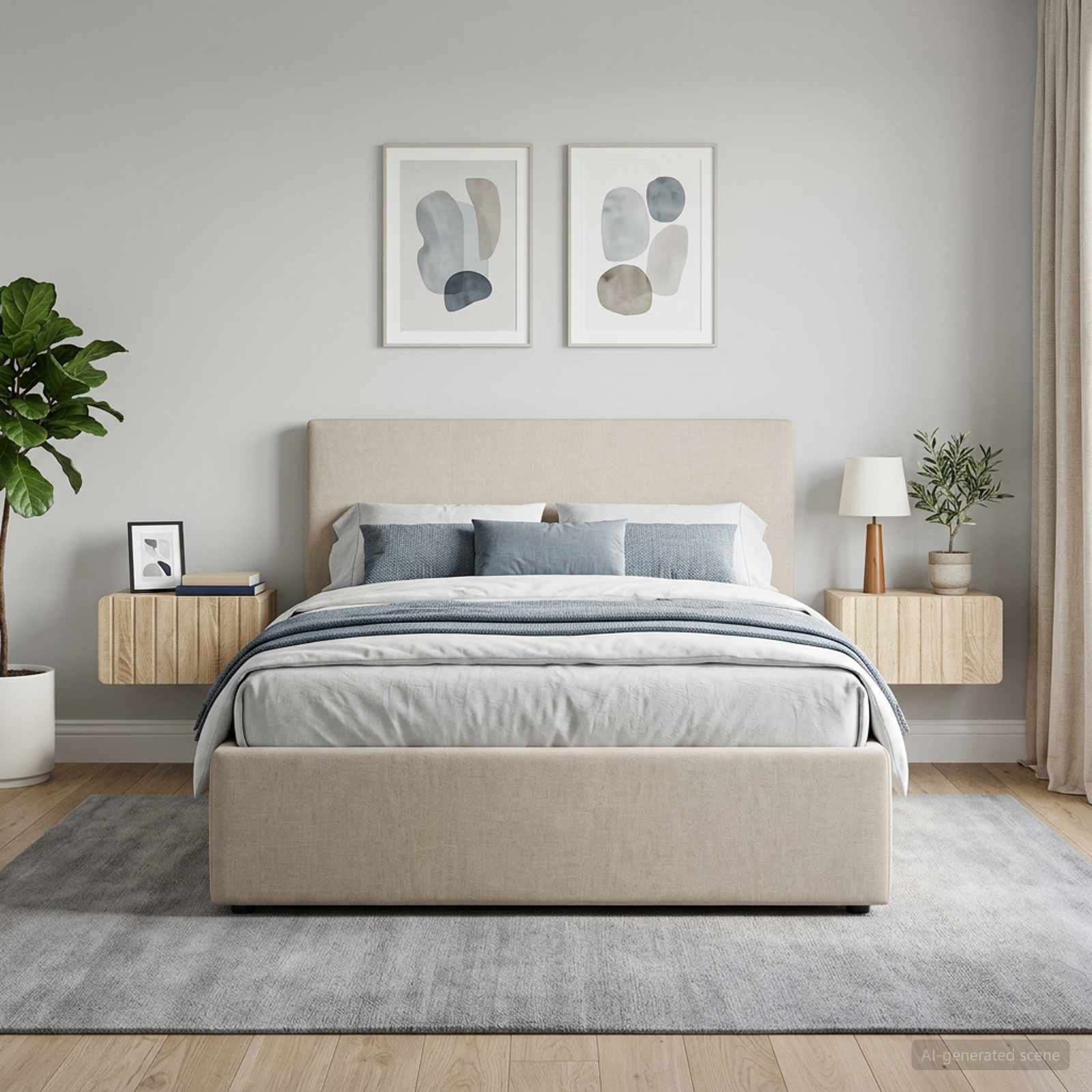 Wandbeugel Bedkast 2 pcs Sonoma Eiken 49 x 34,5 x 24 cm