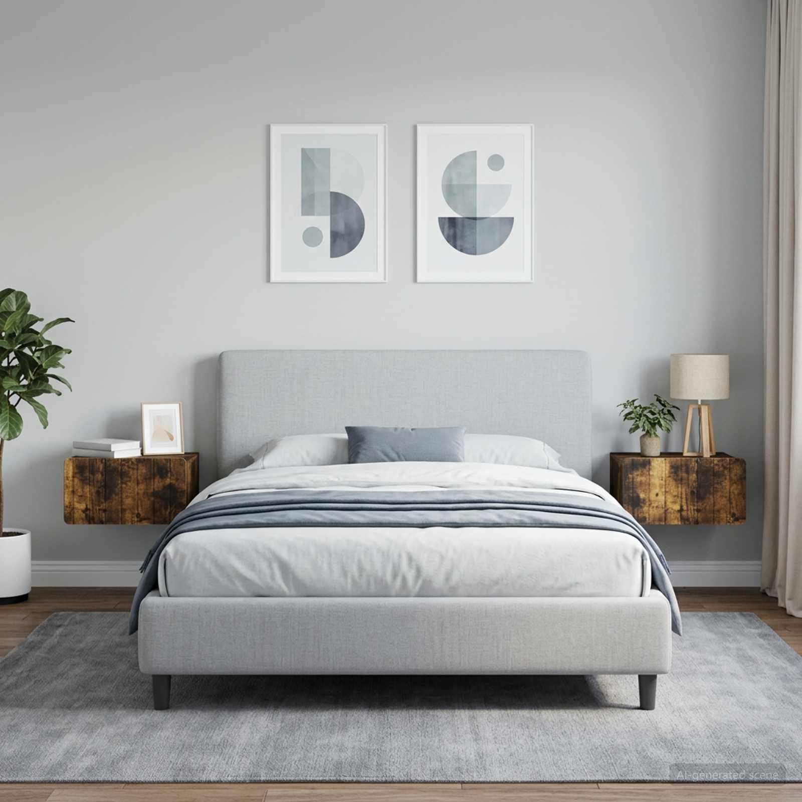 Wandbeugel Bedkast 2 pcs Gerookt eiken 49 x 34,5 x 24 cm