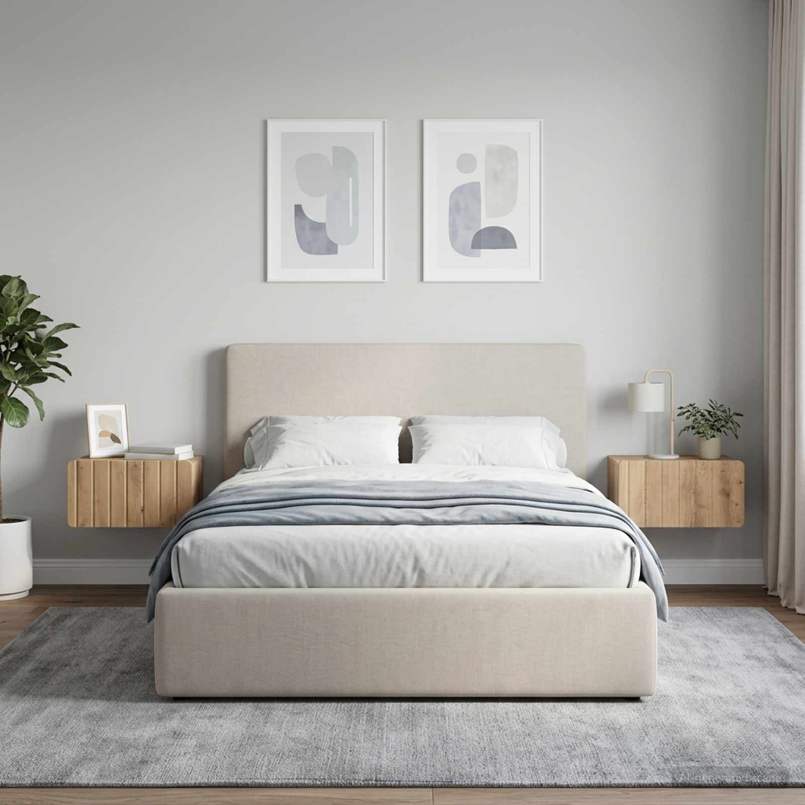 Wandbeugel Bedkast 2 pcs Artisanaal eiken 49 x 34,5 x 24 cm