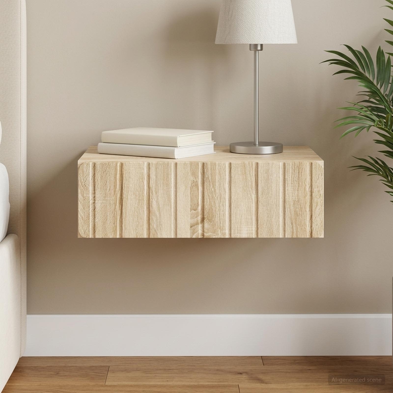Wandmontage Zijtafel Sonoma Eiken 59 x 34,5 x 17 cm