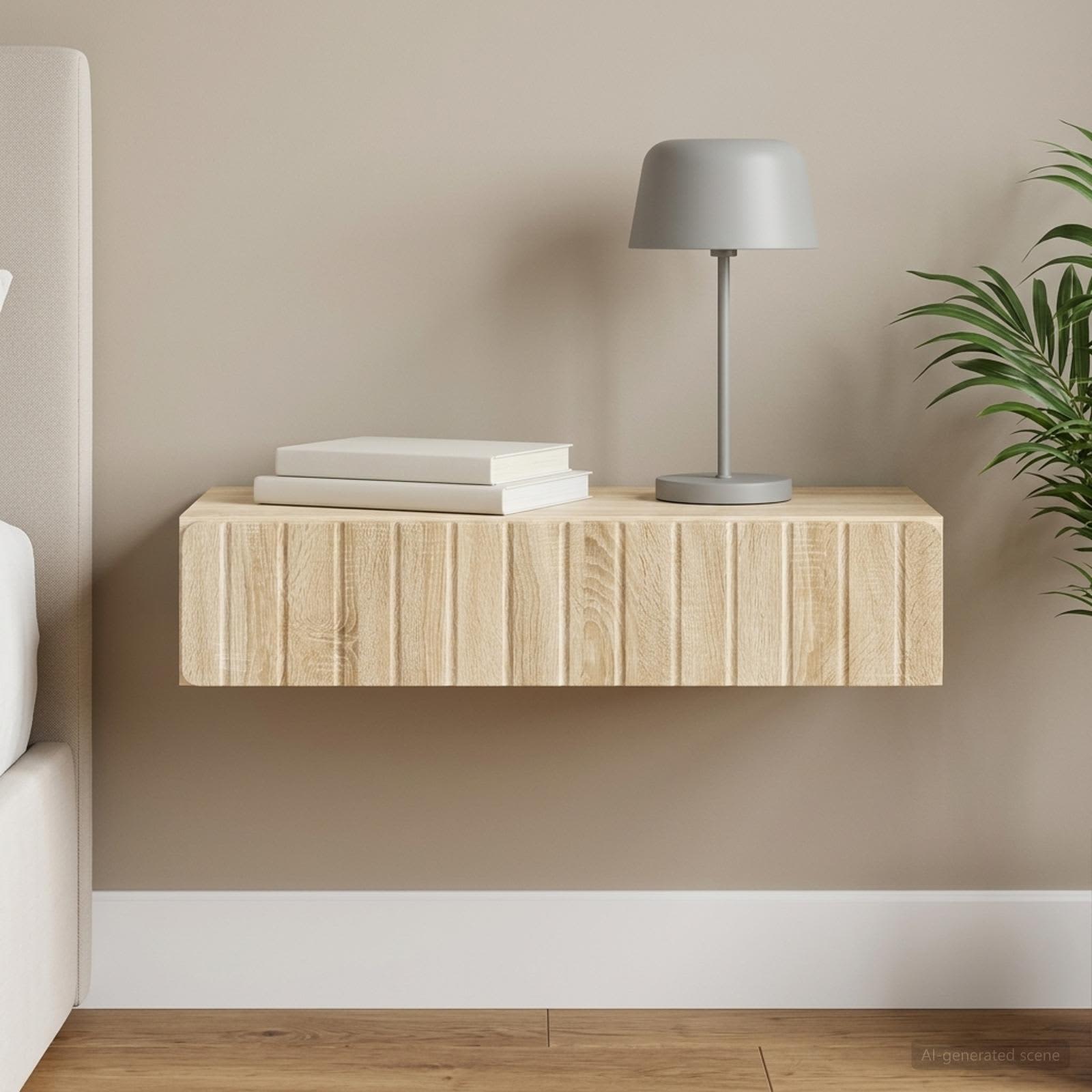 Wandmontage Zijtafel Sonoma Eiken 87,5 x 34,5 x 17 cm