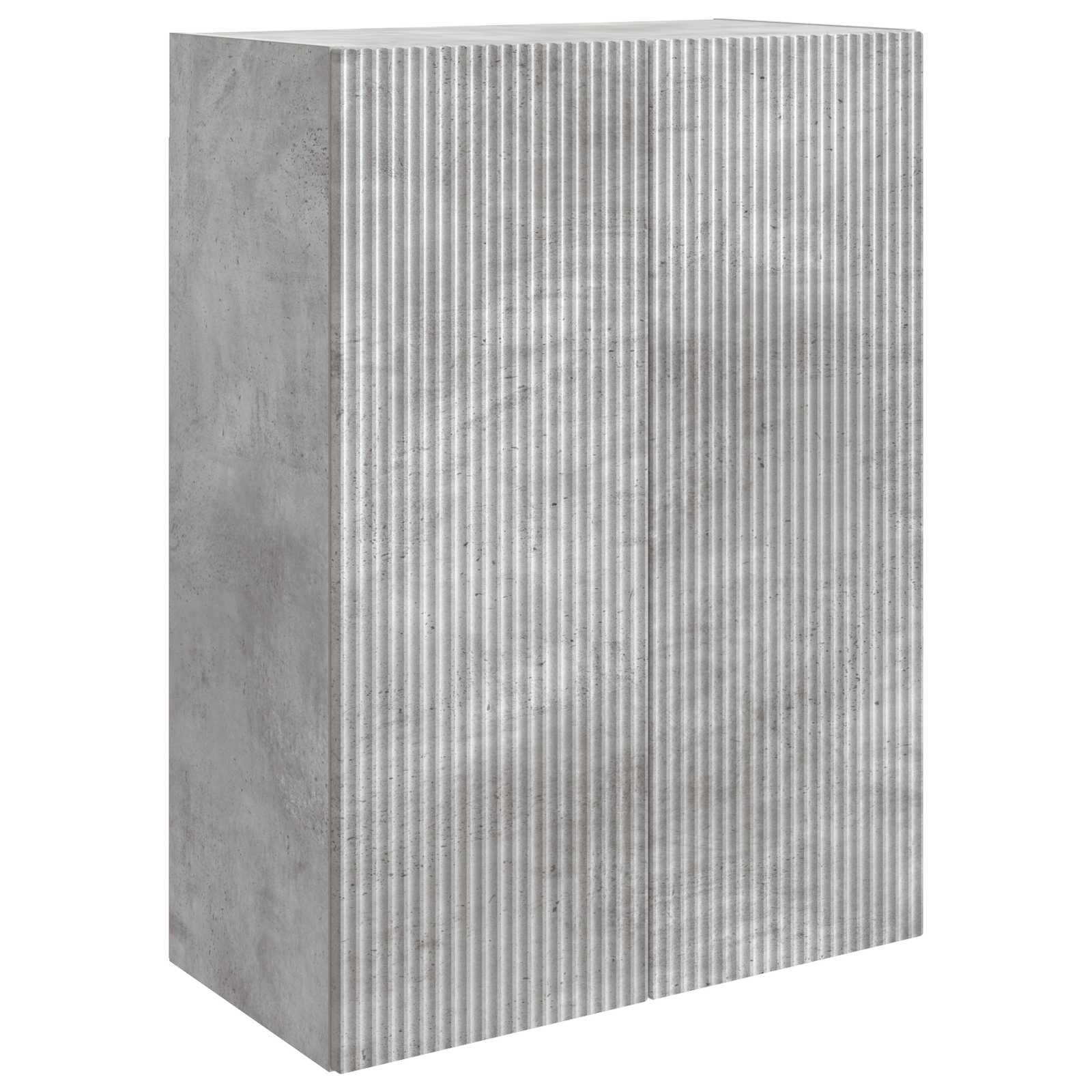 Wandkast Betongrijs 66 x 34,5 x 90 cm Bewerkt hout – afbeelding 2